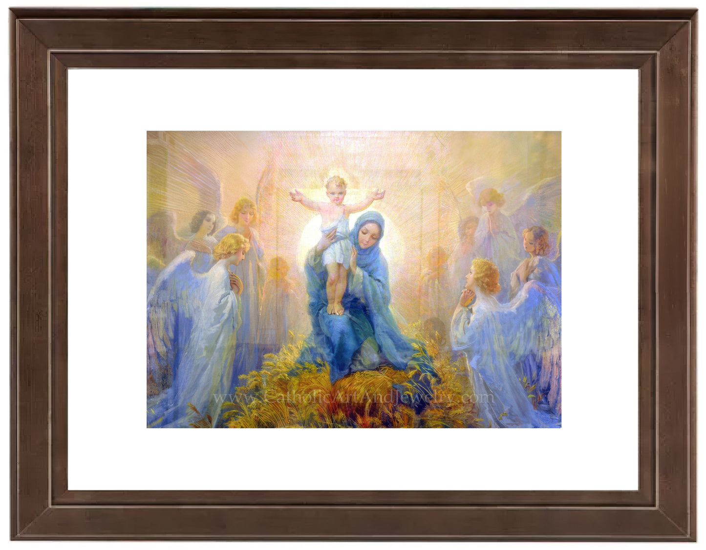 Adoration of the Angels – Cleto Luzzi – Catholic Art Print – Christmas – Unique Catholic Gift – Archival Quality - Catholic Art and Jewelry