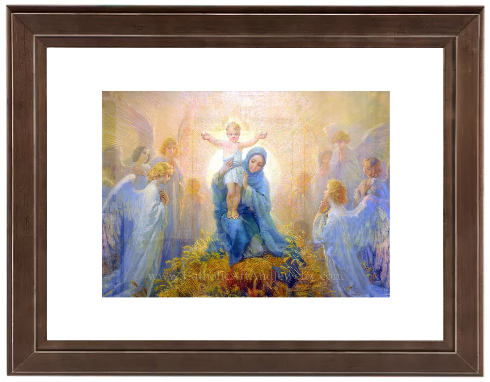 Adoration of the Angels – Cleto Luzzi – Catholic Art Print – Christmas – Unique Catholic Gift – Archival Quality - Catholic Art and Jewelry