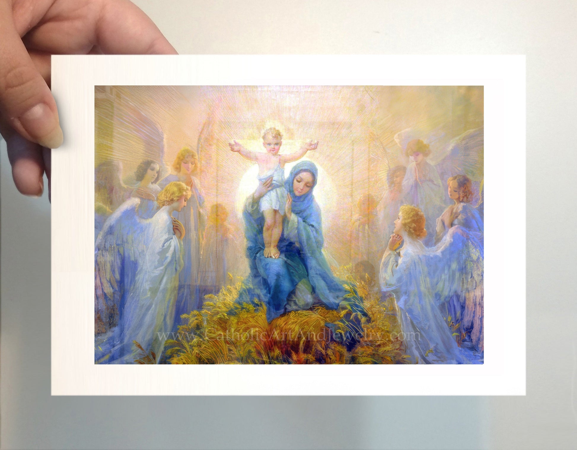 Adoration of the Angels – Cleto Luzzi – Catholic Art Print – Christmas – Unique Catholic Gift – Archival Quality - Catholic Art and Jewelry