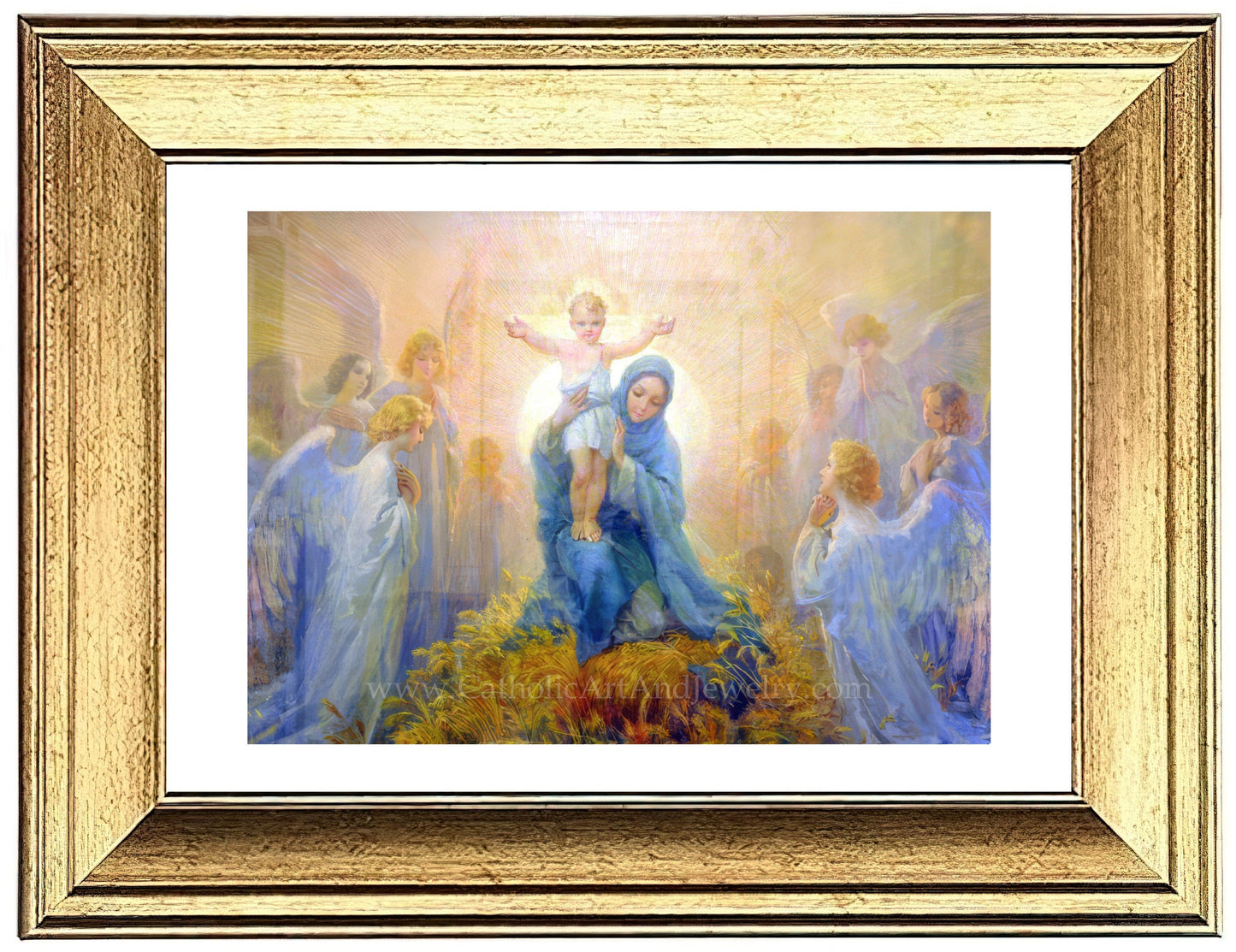 Adoration of the Angels – Cleto Luzzi – Catholic Art Print – Christmas – Unique Catholic Gift – Archival Quality - Catholic Art and Jewelry