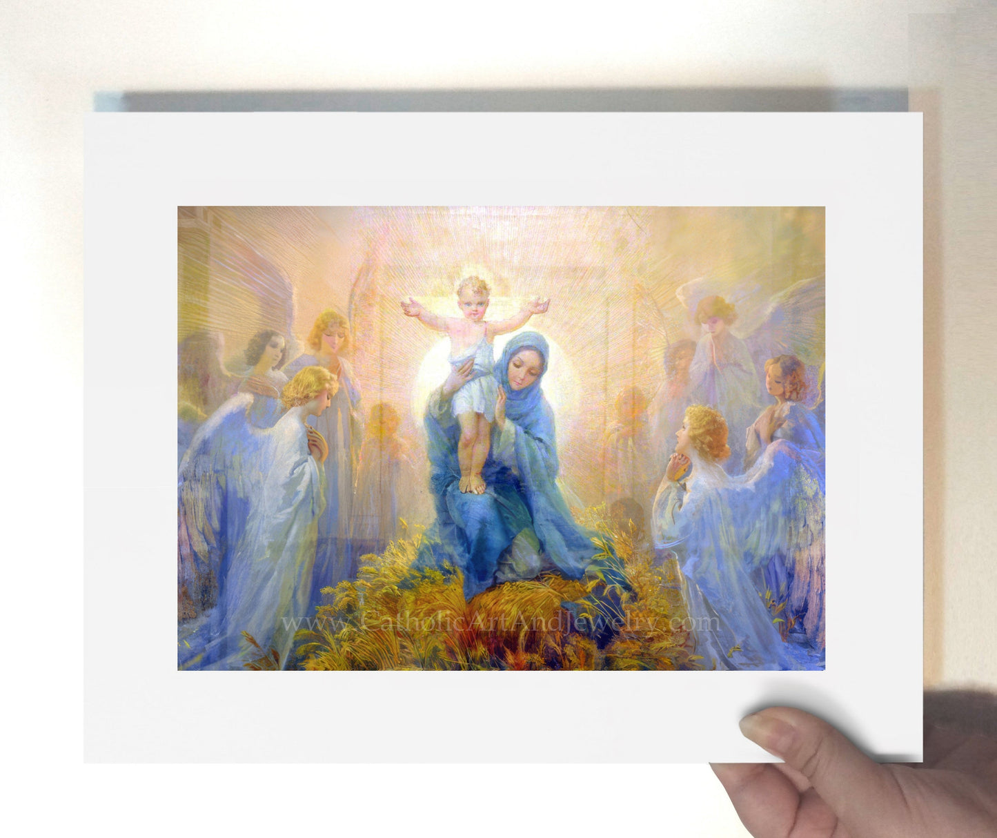 Adoration of the Angels – Cleto Luzzi – Catholic Art Print – Christmas – Unique Catholic Gift – Archival Quality - Catholic Art and Jewelry