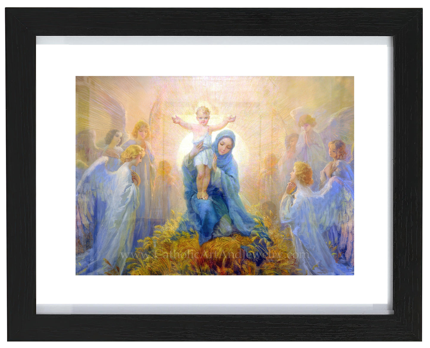 Adoration of the Angels – Cleto Luzzi – Catholic Art Print – Christmas – Unique Catholic Gift – Archival Quality - Catholic Art and Jewelry