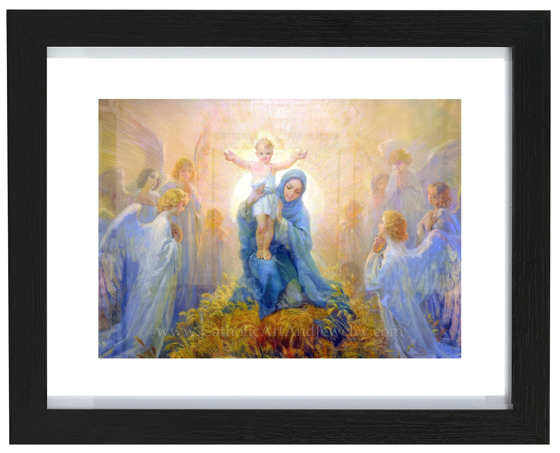 Adoration of the Angels – Cleto Luzzi – Catholic Art Print – Christmas – Unique Catholic Gift – Archival Quality - Catholic Art and Jewelry