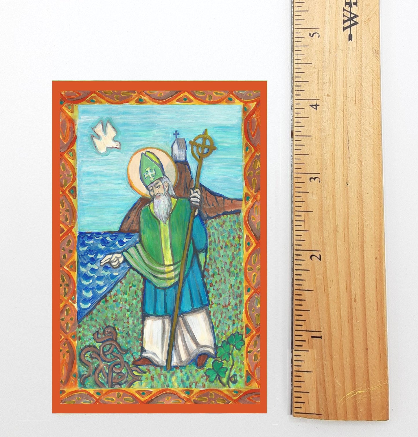 New! St. Patrick Holy Card –by Sue Kouma Johnson – pack of 10/100/1000