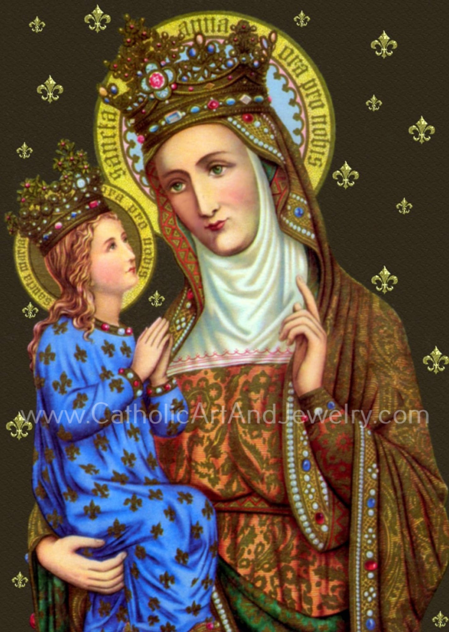 Anne with Mary – 8.5x11" - Catholic Art and Jewelry