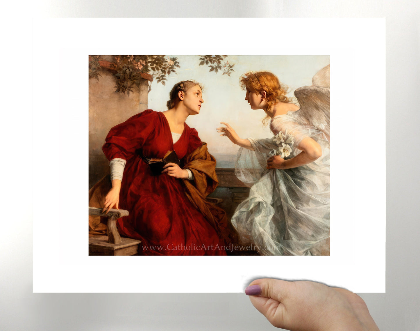 Ave Maria "The Annunciation" – Rudolf Bacher – 5 Sizes – Catholic Art Print - Catholic Art and Jewelry