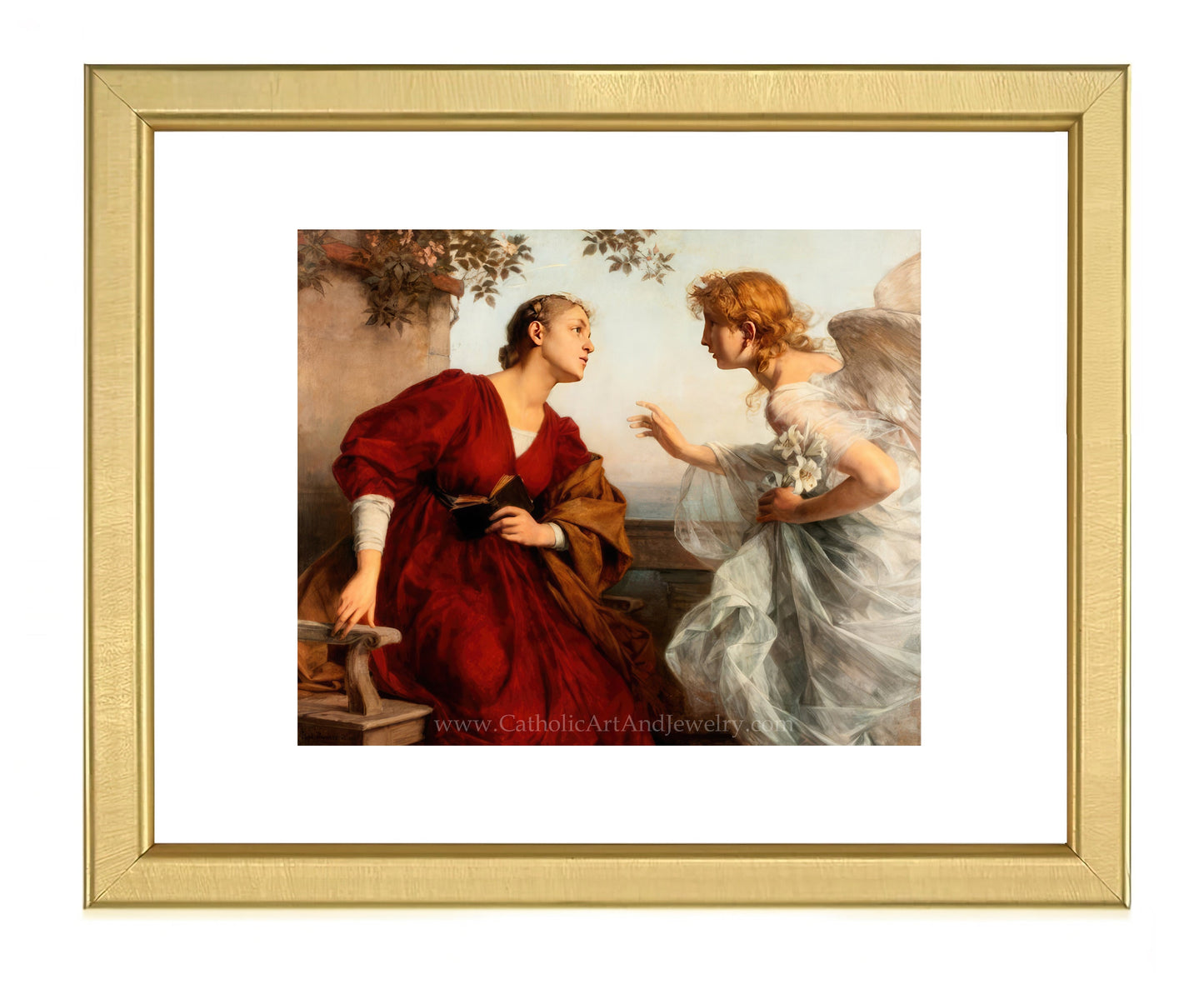 Ave Maria "The Annunciation" – Rudolf Bacher – 5 Sizes – Catholic Art Print - Catholic Art and Jewelry
