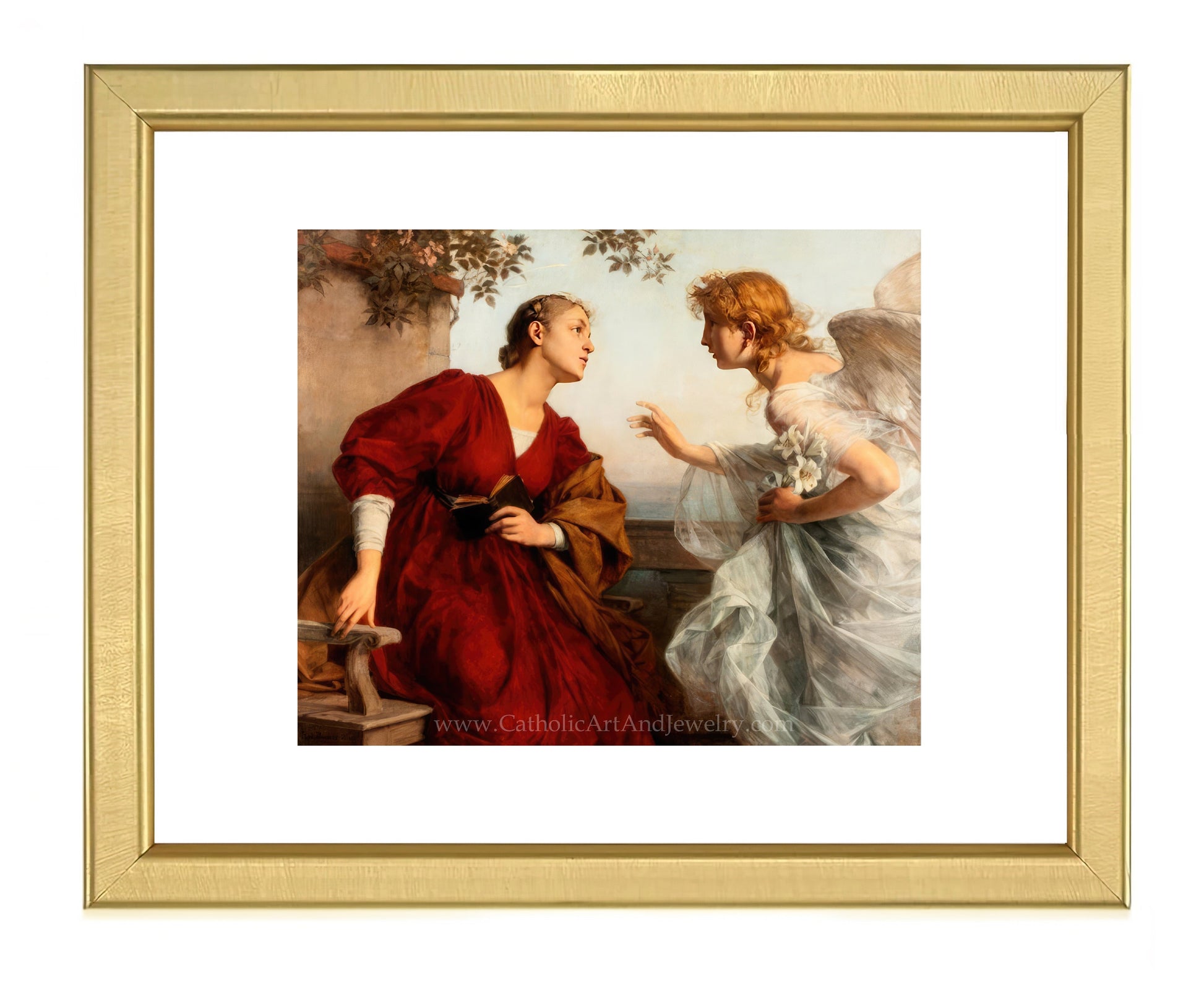 Ave Maria "The Annunciation" – Rudolf Bacher – 5 Sizes – Catholic Art Print - Catholic Art and Jewelry
