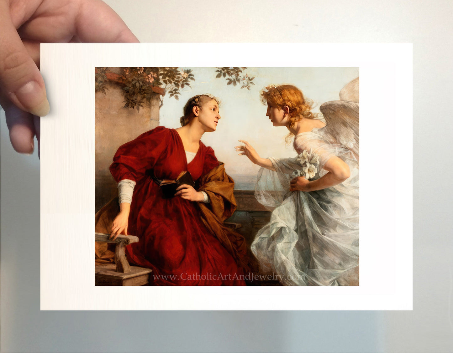 Ave Maria "The Annunciation" – Rudolf Bacher – 5 Sizes – Catholic Art Print - Catholic Art and Jewelry