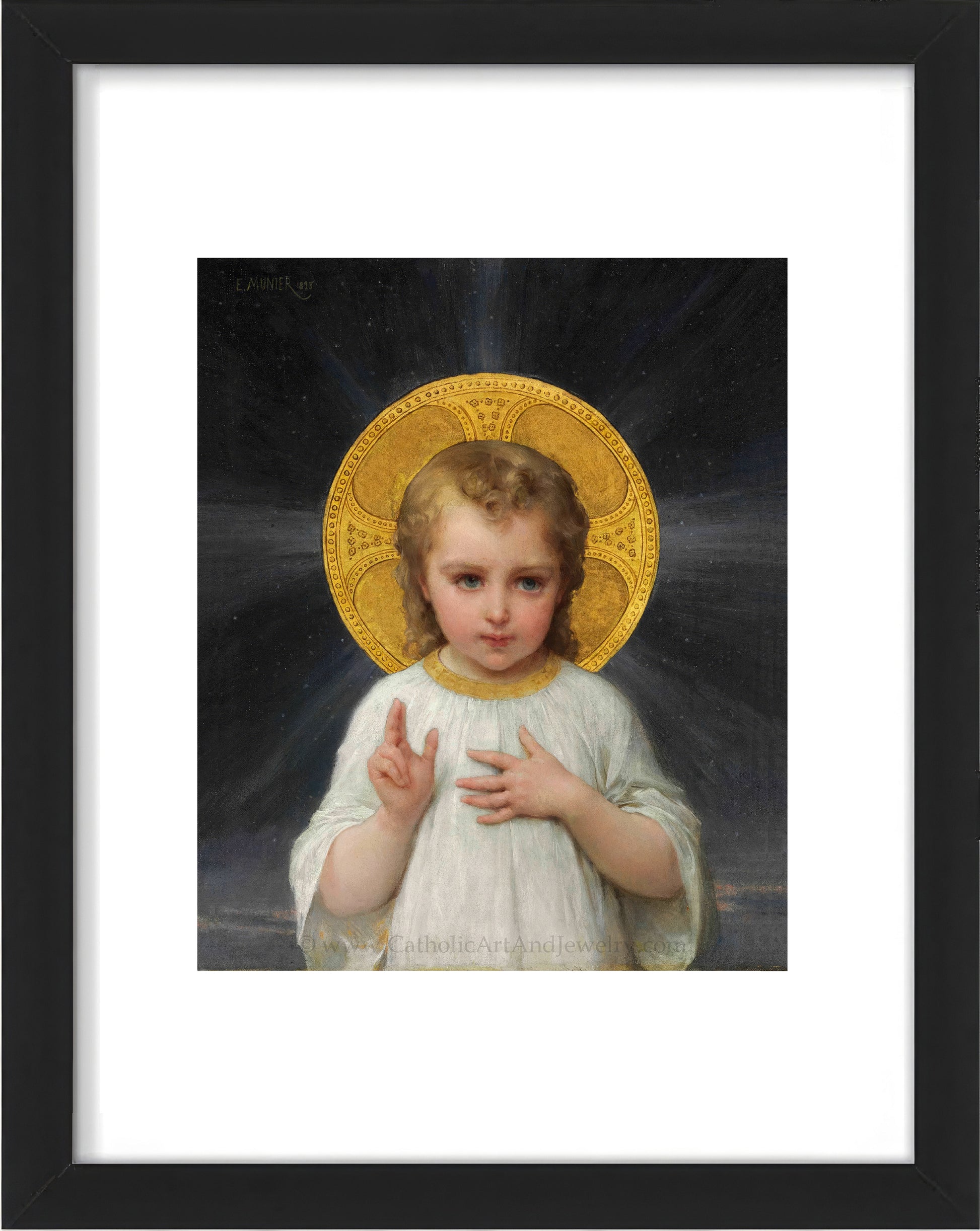 a painting of a little girl with a halo