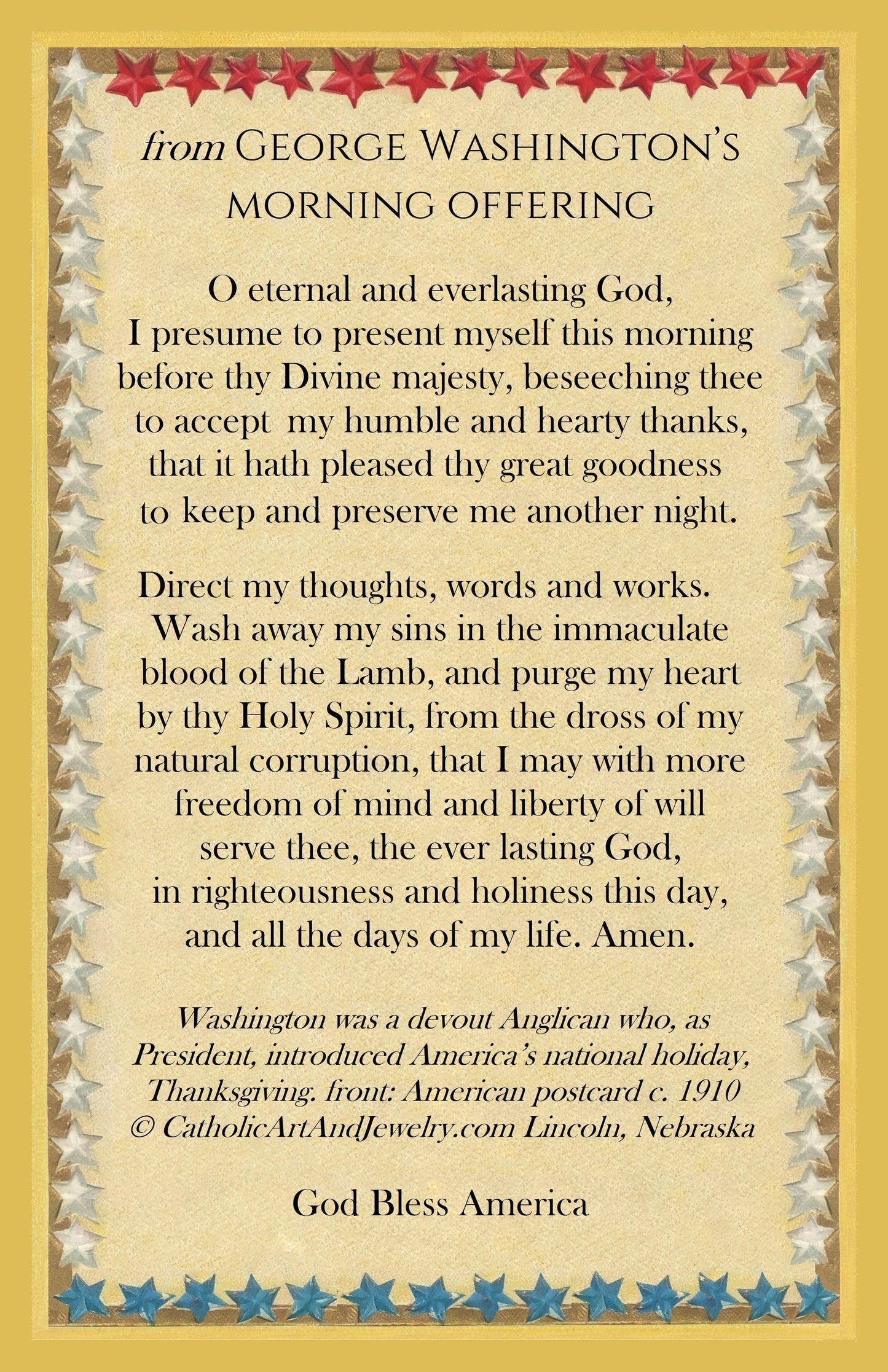 New! Morning Offering by George Washington – pack of 10/100/1000