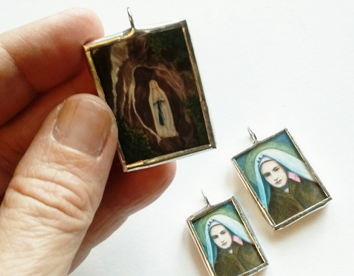 Bernadette of Lourdes Pendant/Necklace - Catholic Art and Jewelry