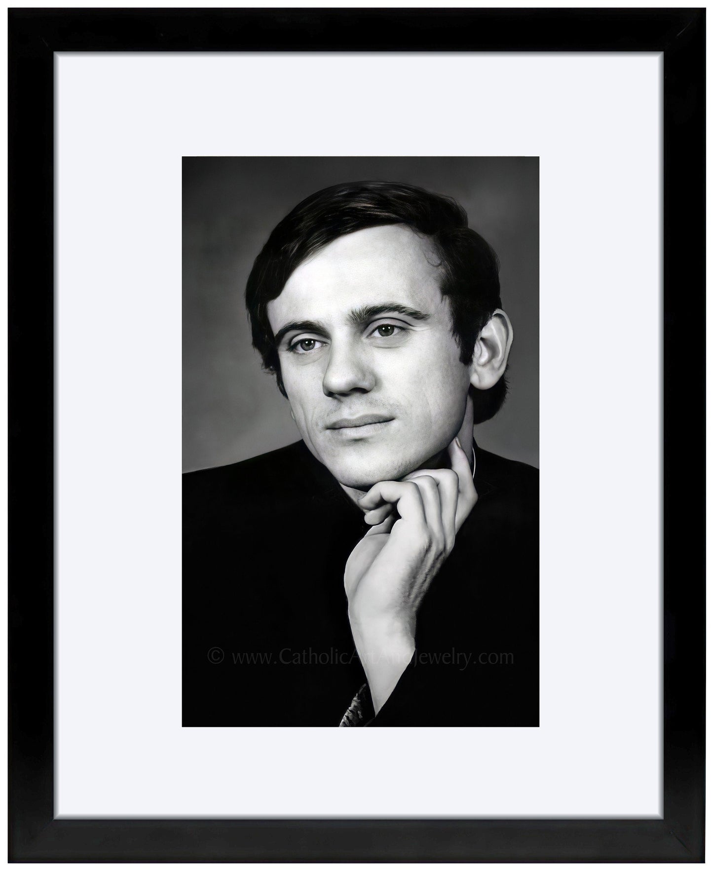 Bl. Fr. Jerzy Popiełuszko – Exclusive Photo Restoration – 4 Sizes – Catholic Art – Catholic Gift - Catholic Art and Jewelry