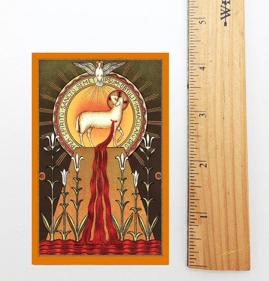 Blood of the Lamb – Restored Vintage Holy Card – pack of 10/100/1000 - Catholic Art and Jewelry