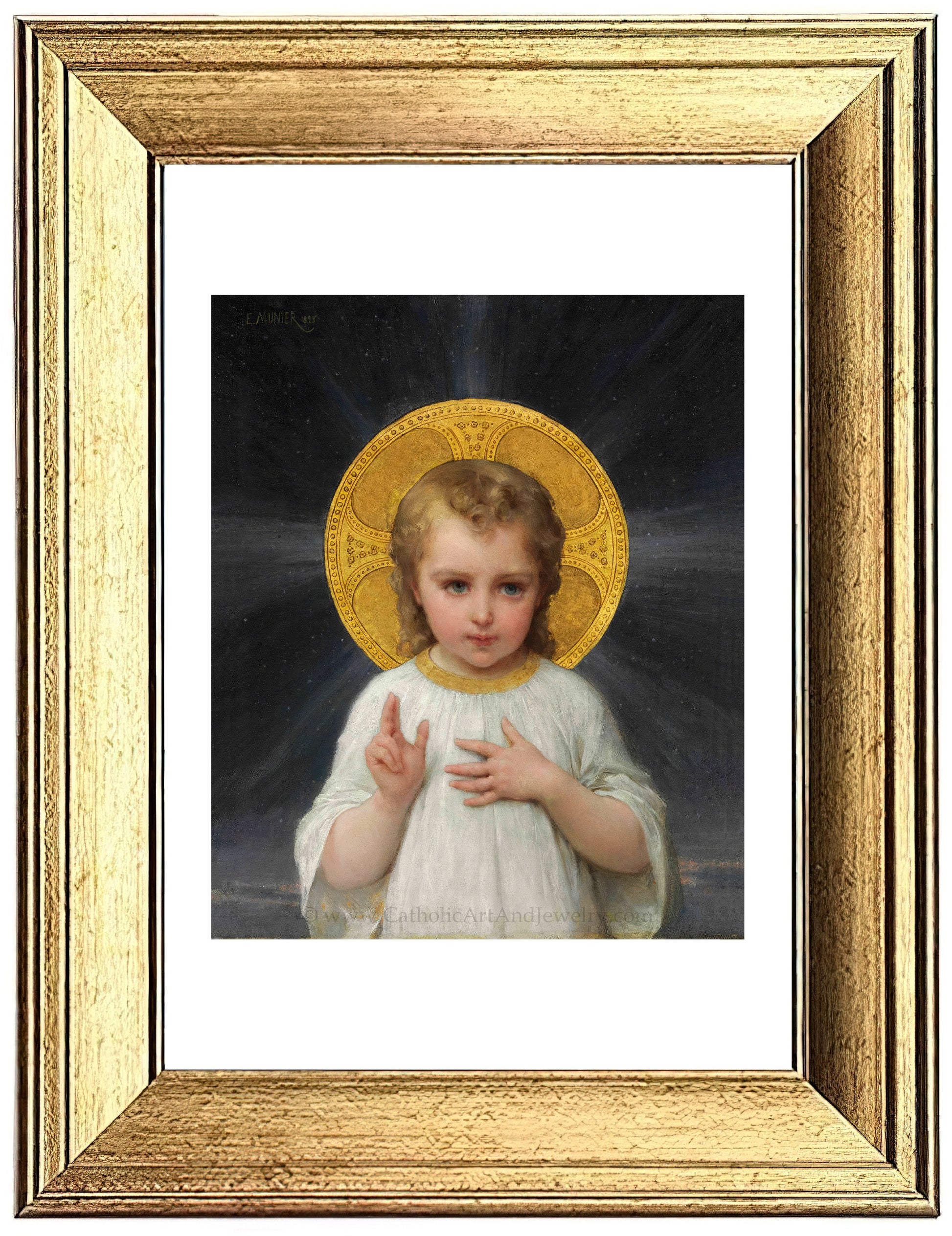 a painting of a little girl with a halo