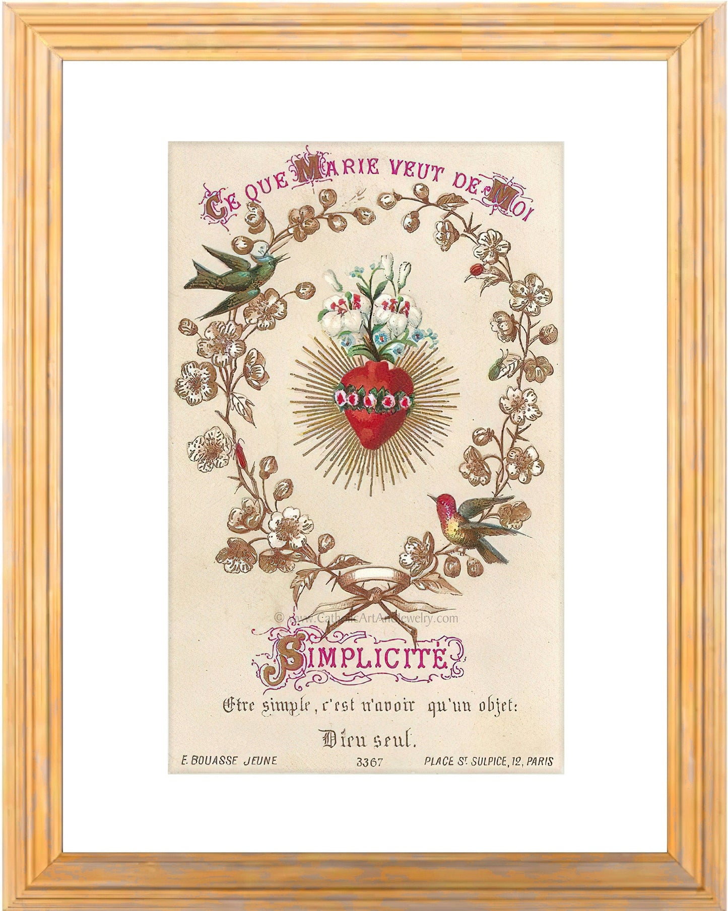 Candor – Based on a Vintage French Holy Card – Catholic Art - Catholic Art and Jewelry