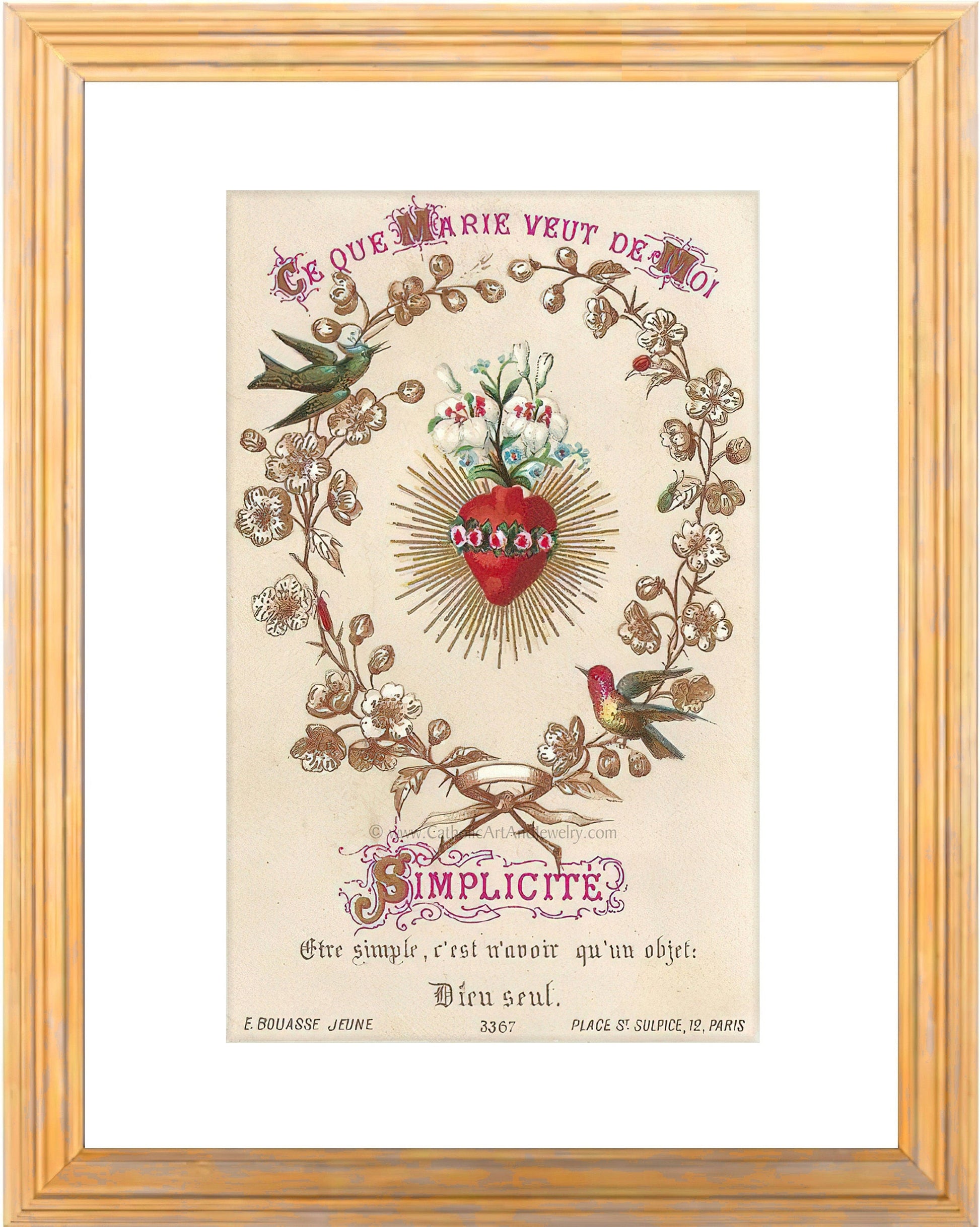 Candor – Based on a Vintage French Holy Card – Catholic Art - Catholic Art and Jewelry