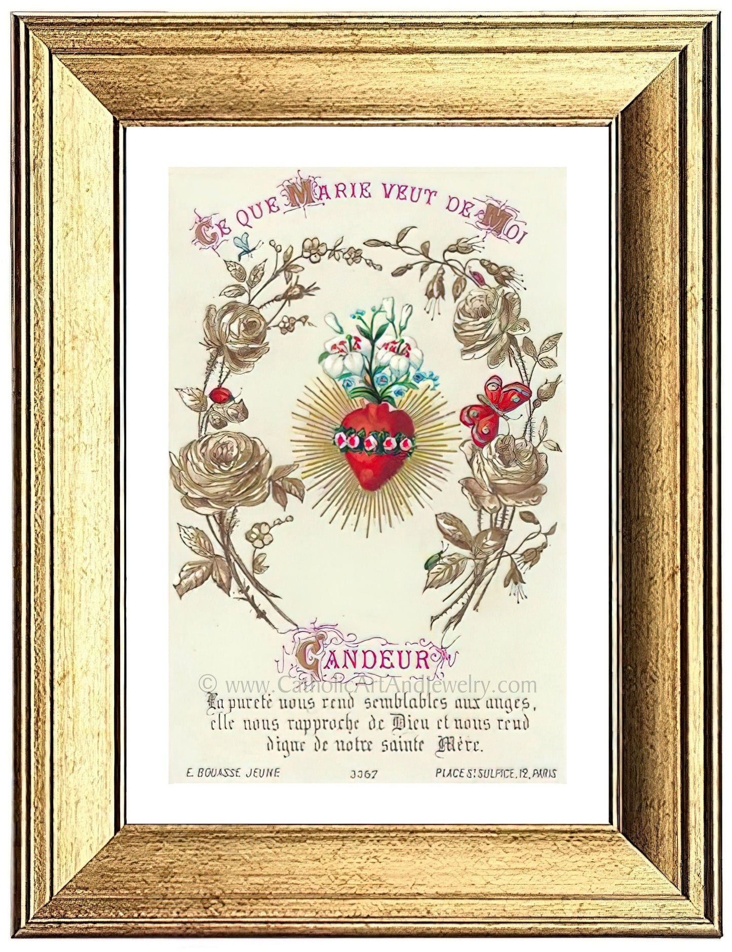 Candor – Based on a Vintage French Holy Card – Catholic Art - Catholic Art and Jewelry