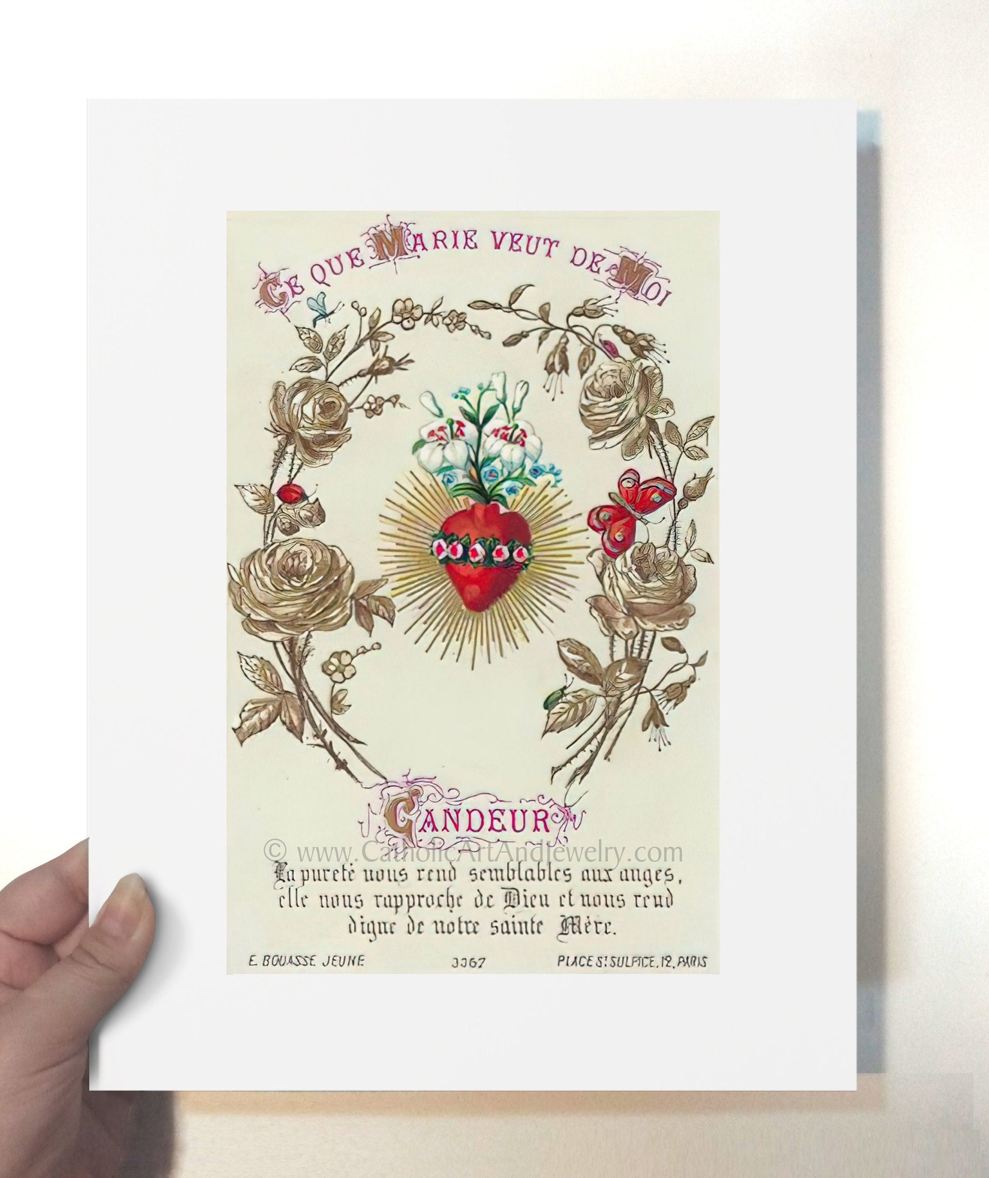 Candor – Based on a Vintage French Holy Card – Catholic Art - Catholic Art and Jewelry