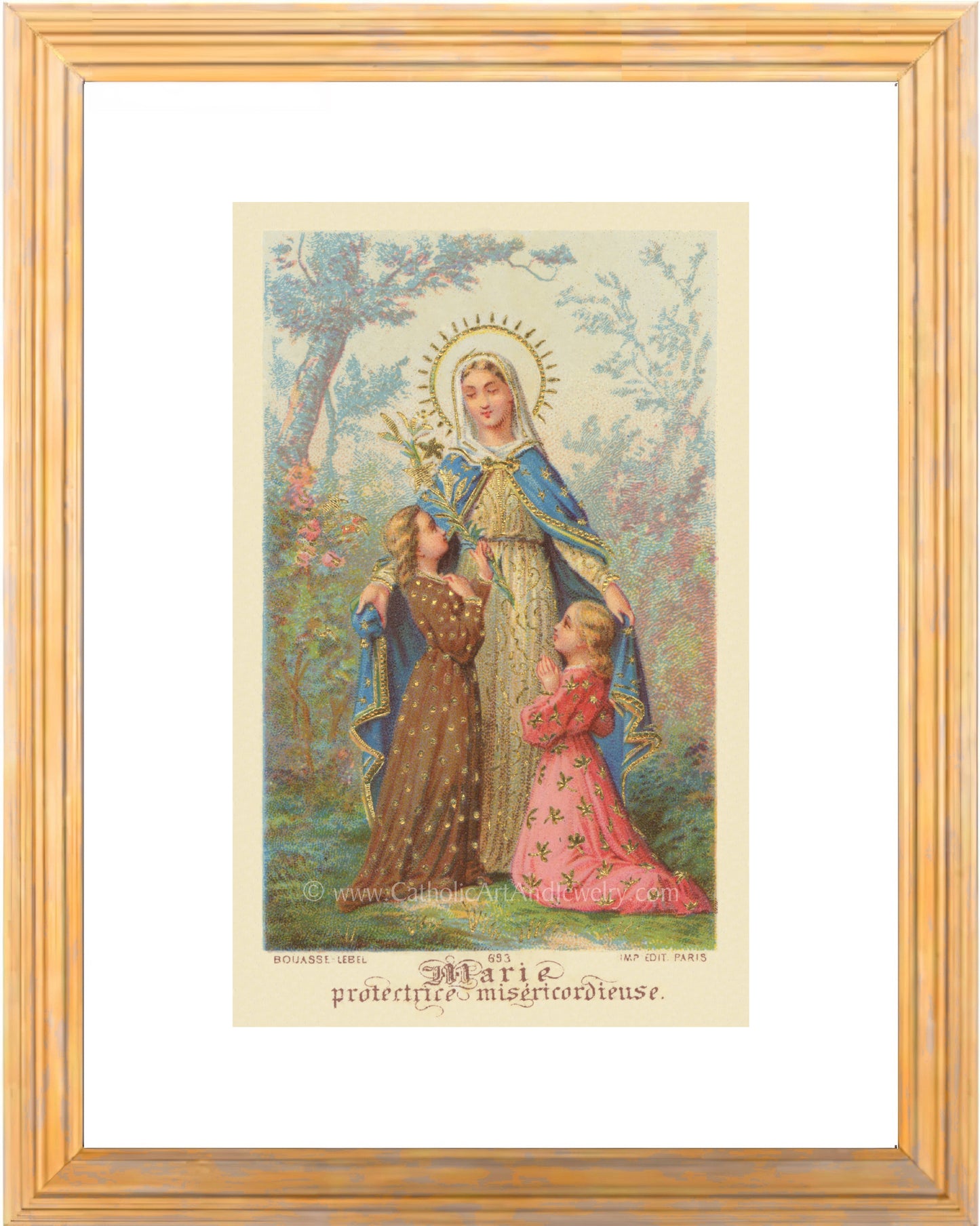 a painting of a woman with two children
