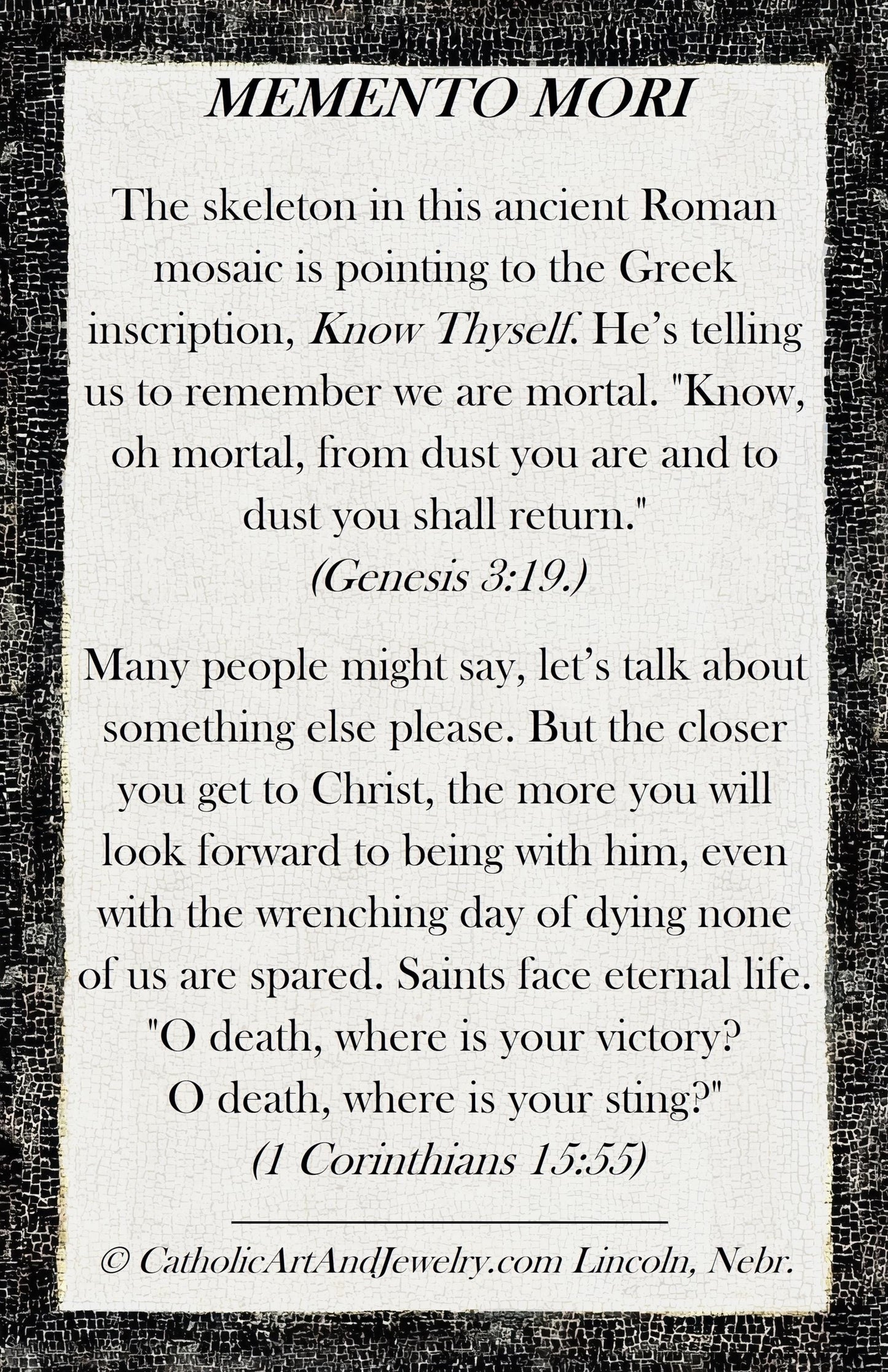 New! Memento Mori – Holy Card – Halloween – pack of 10/100/1000
