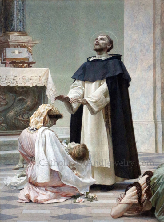 Miracle of St Dominic – Vlaho Bukovac – Catholic Art Print – Catholic Gift – Archival Quality