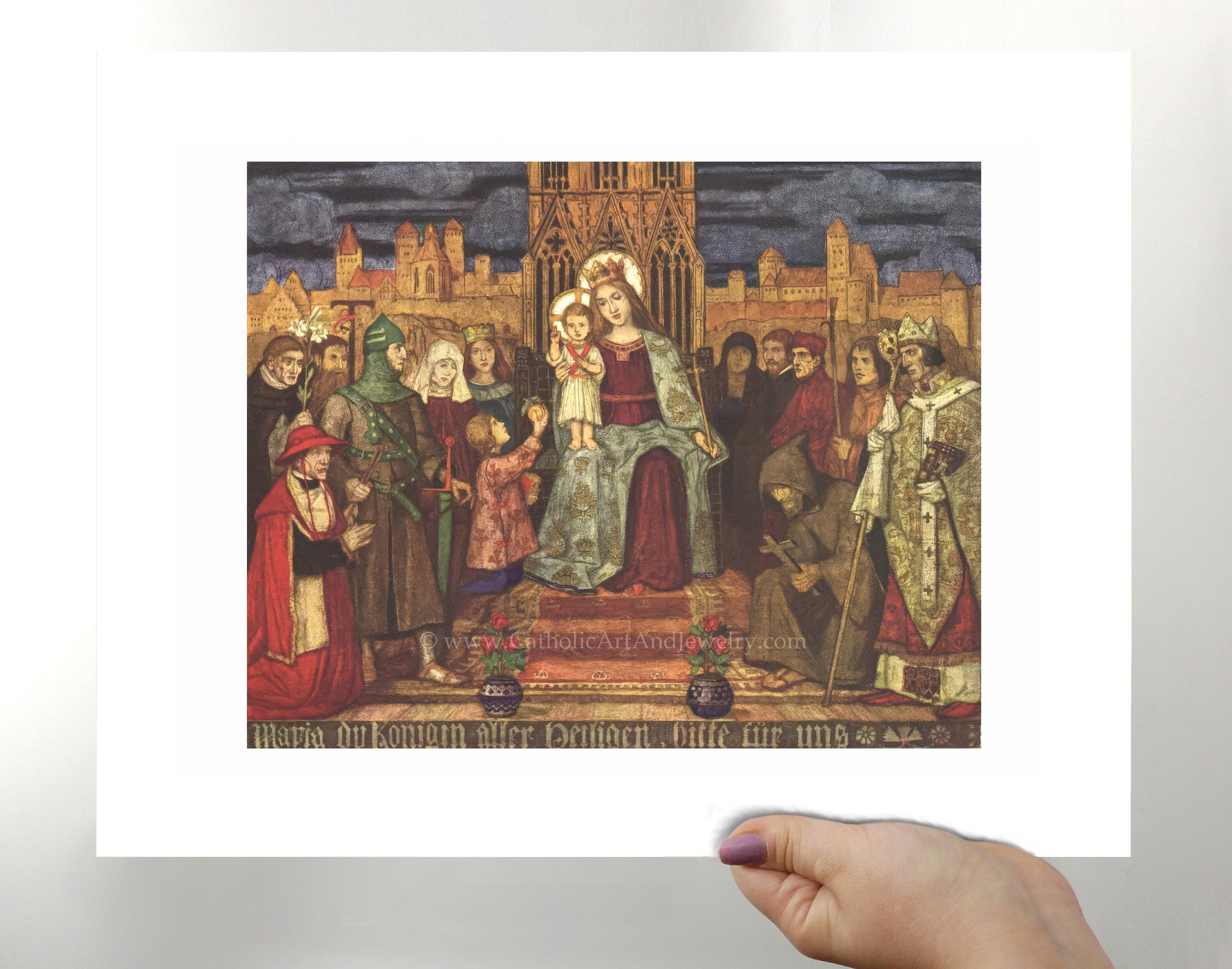 a picture of a painting of a group of people