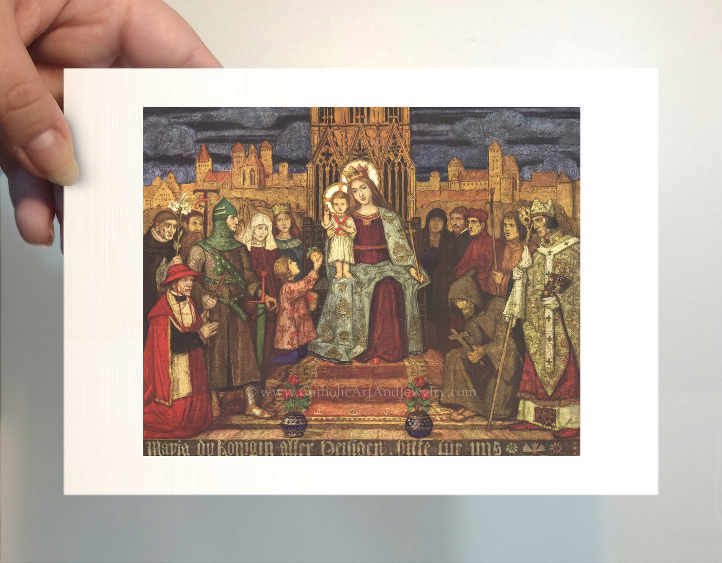 a picture of a painting of a group of people