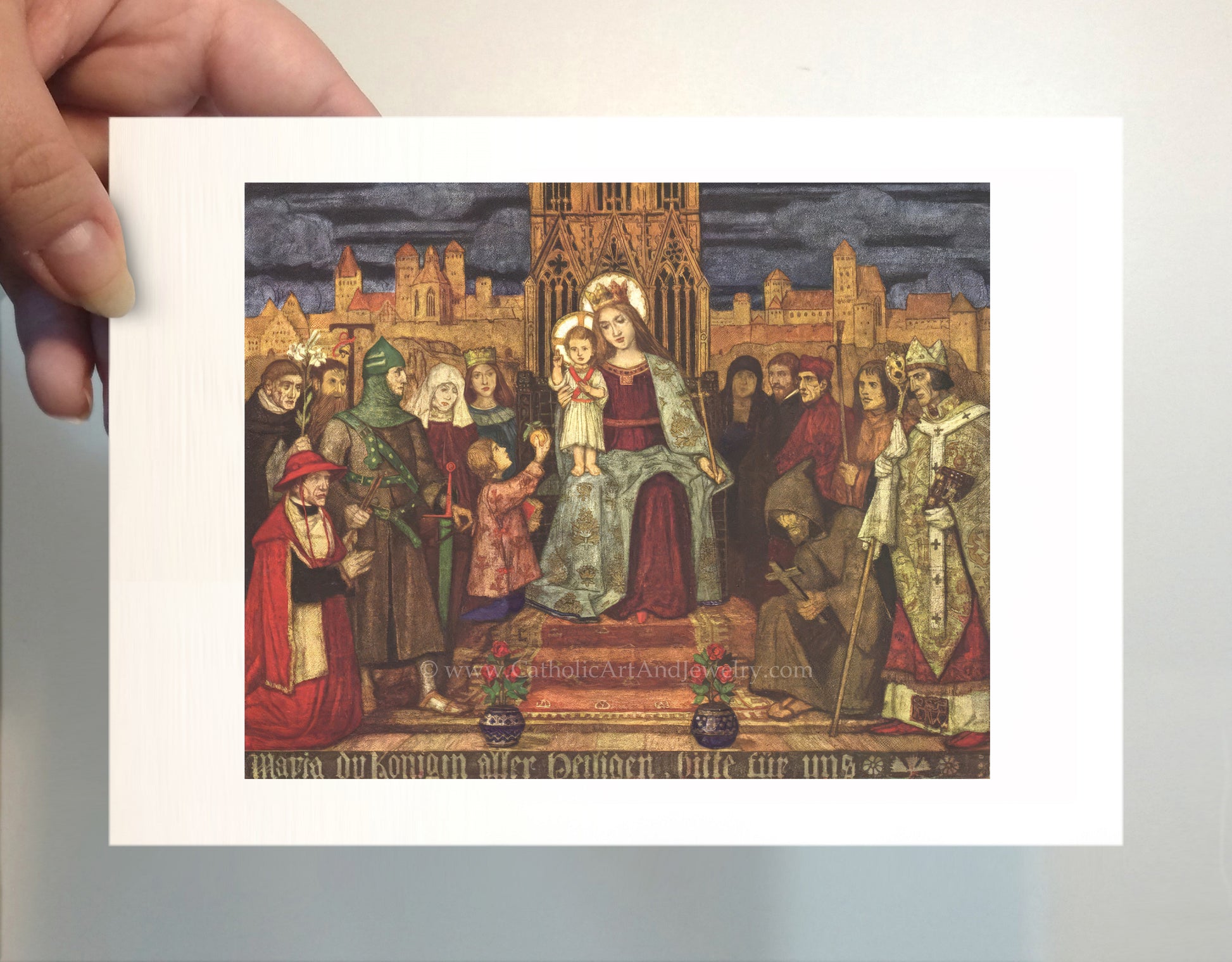 a picture of a painting of a group of people