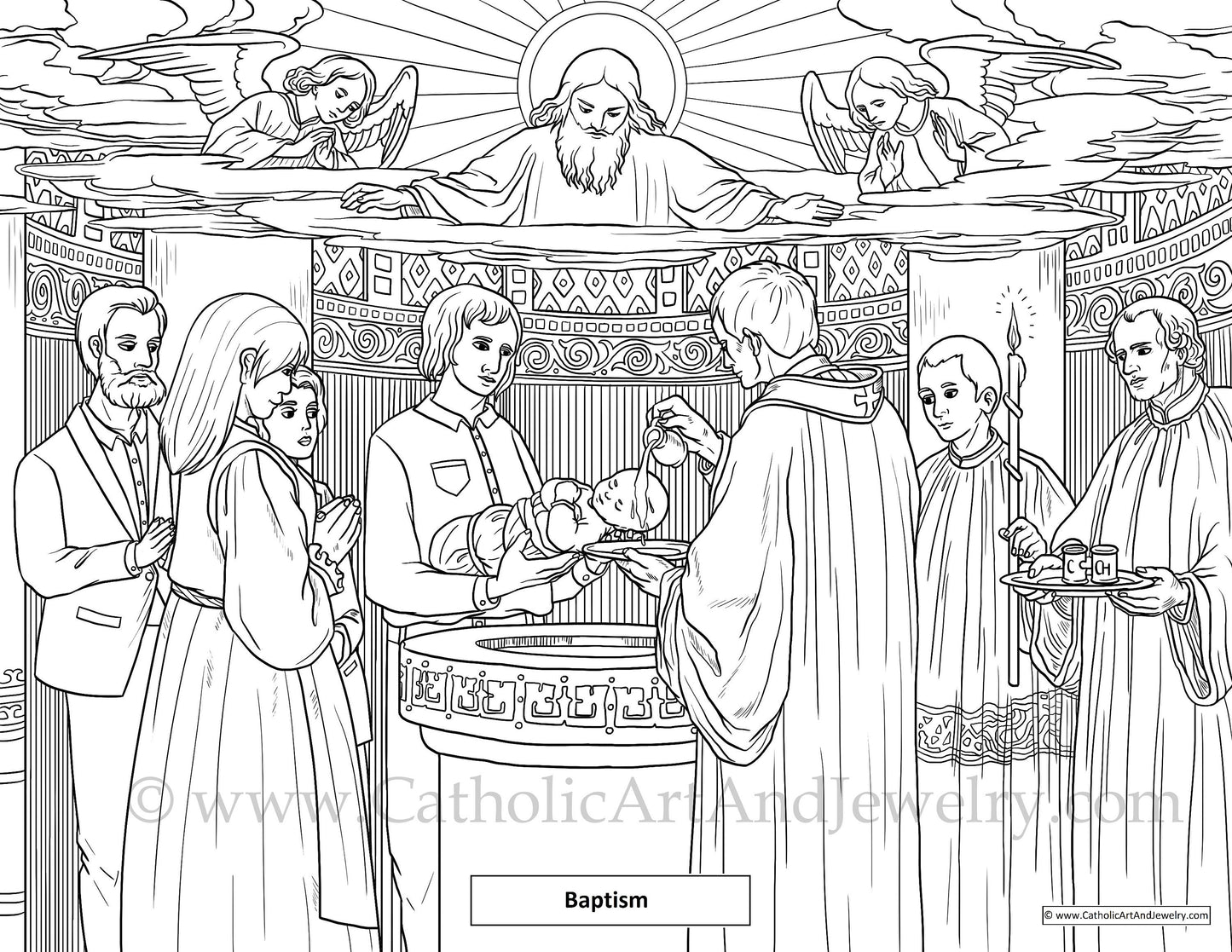 DOWNLOADABLE 7 Sacraments Coloring Pages – For home, school, or CCD – Catholic Catechism – Catholic Education – Catholic Kids
