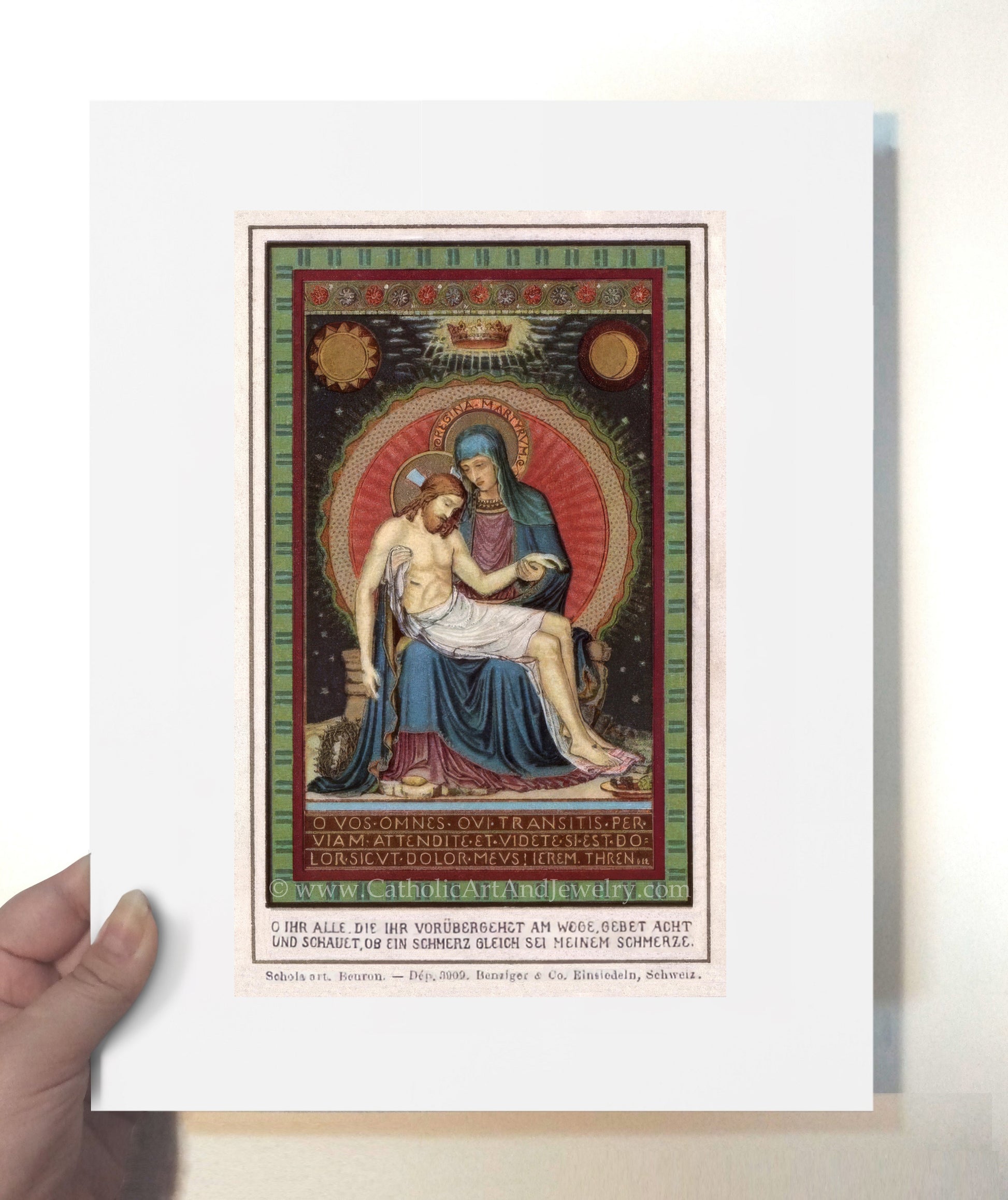 a painting of a woman holding a baby