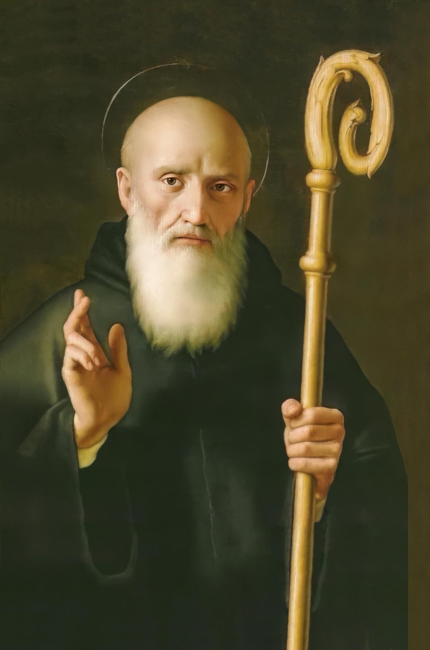New! St. Benedict – Art from a Benedictine Abbey – Prayer by St Benedict – Based on a Vintage Holy Card – pack of 10/100/1000
