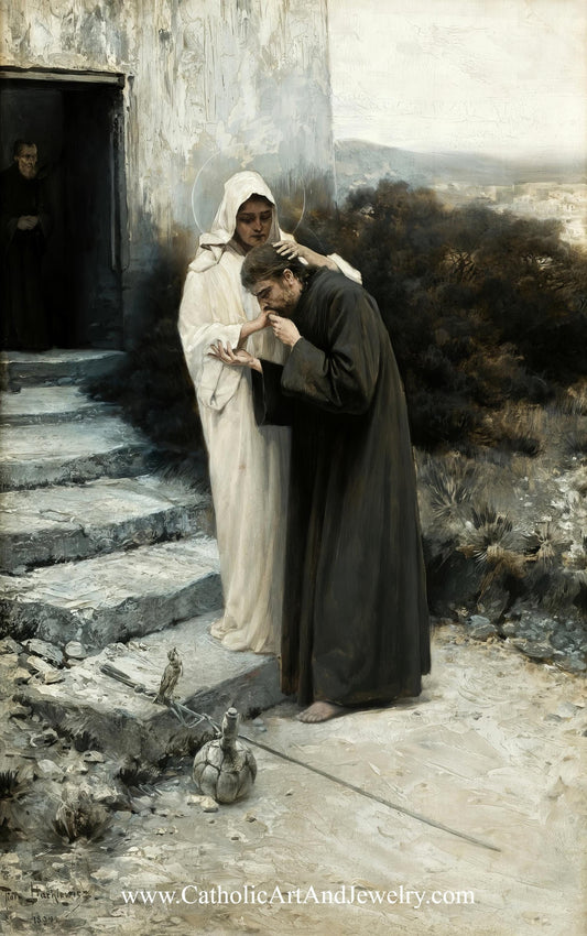 New! Christ Taking Leave of His Mother – Piotr Stachiewicz – Catholic Art Print – Catholic Gift – Archival Quality