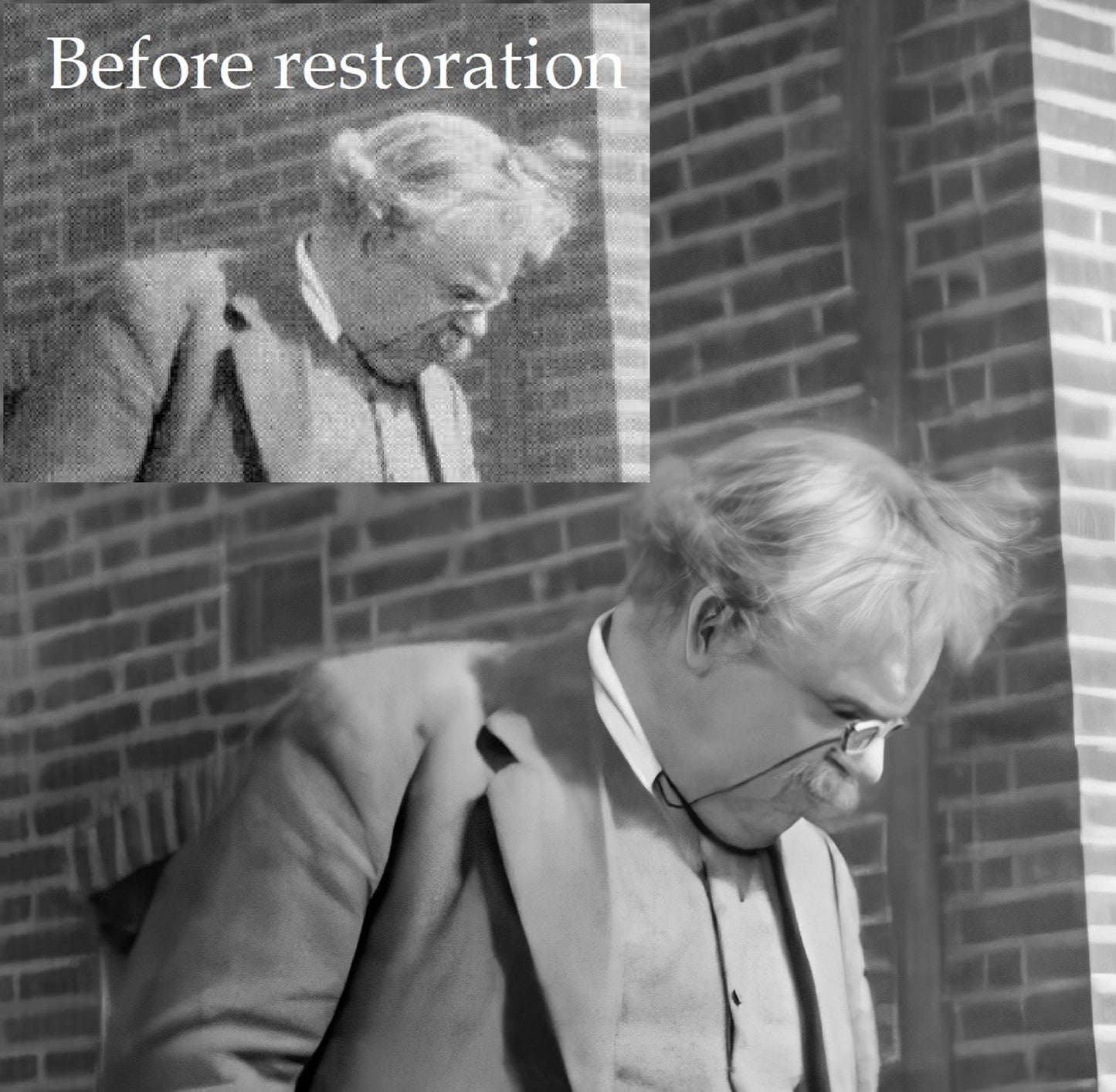 G. K. Chesterton with Child – Exclusive Photo Restoration – Catholic Art – Catholic Gift