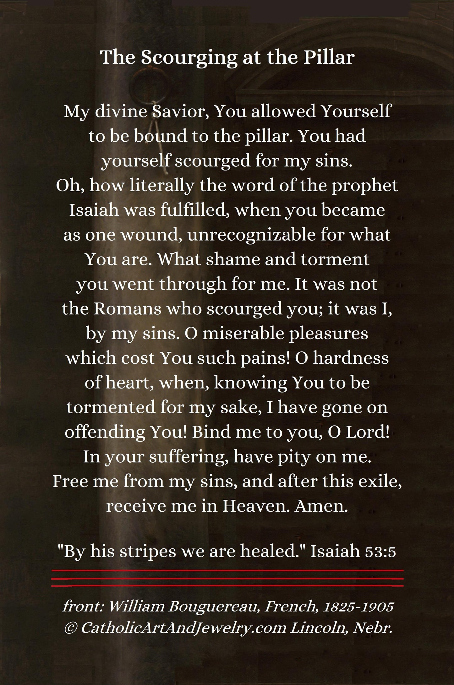 New! Scourging at the Pillar – pack of 10/100/1000 – Easter Holy Card