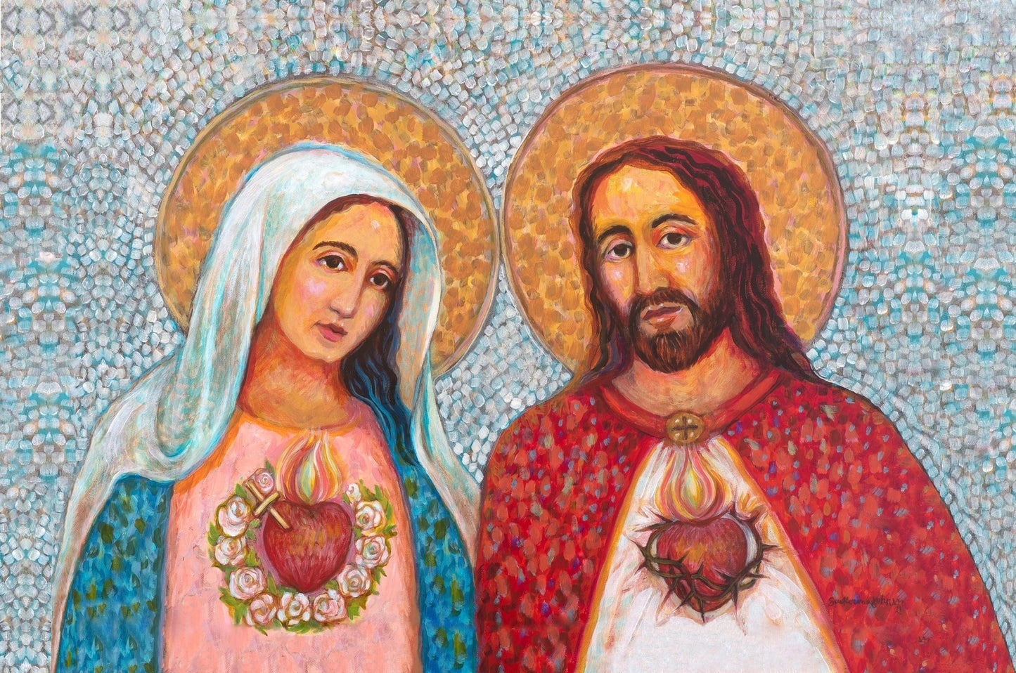 New! Hearts of Jesus and Mary – Consecration to Jesus and Mary – Holy Cards – pack of 10/100/1000
