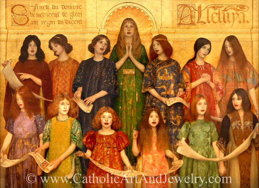Alleluia! – Thomas Cooper Gotch – Catholic Art Print –  Catholic Gift – Archival Quality