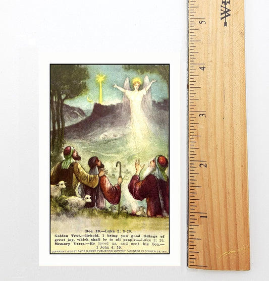 Christmas Holy Card #9 – Christmas Bible Quiz – pack of 10/100/1000 – Stocking Stuffer – Christ in Christmas! – Restored Vintage Card