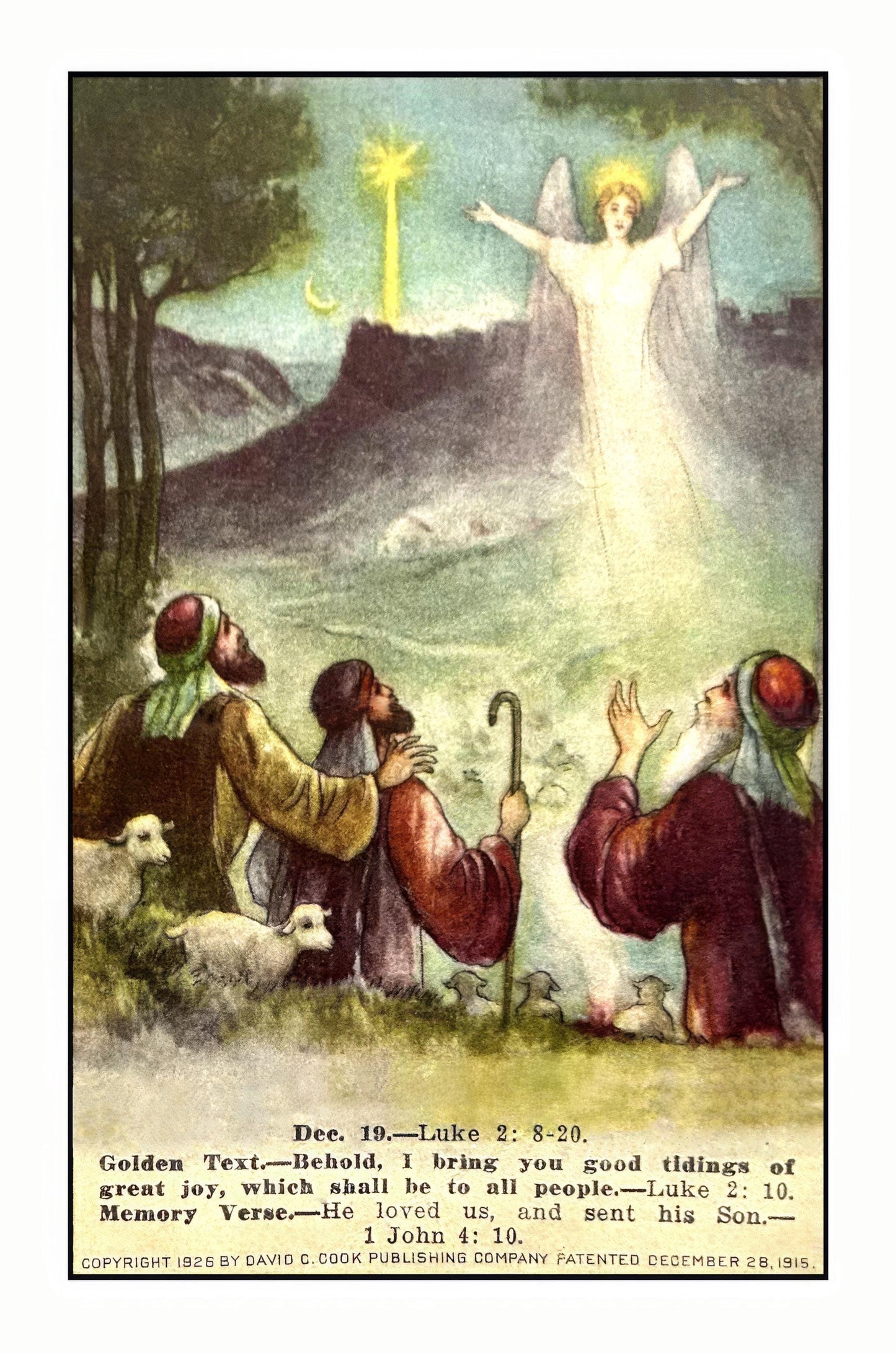 Christmas Holy Card #9 – Christmas Bible Quiz – pack of 10/100/1000 – Stocking Stuffer – Christ in Christmas! – Restored Vintage Card