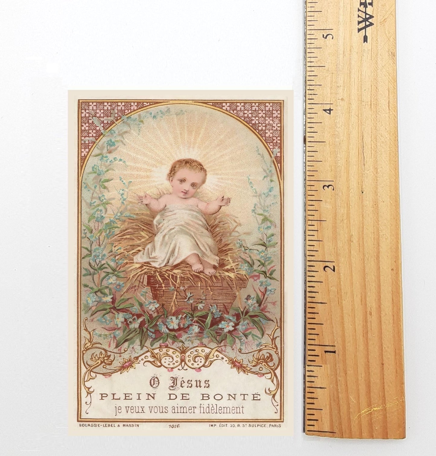 Christmas Holy Card #16 – I Want to Love You Faithfully! – pack of 10/100/1000 – Stocking Stuffer – Restored Vintage Card