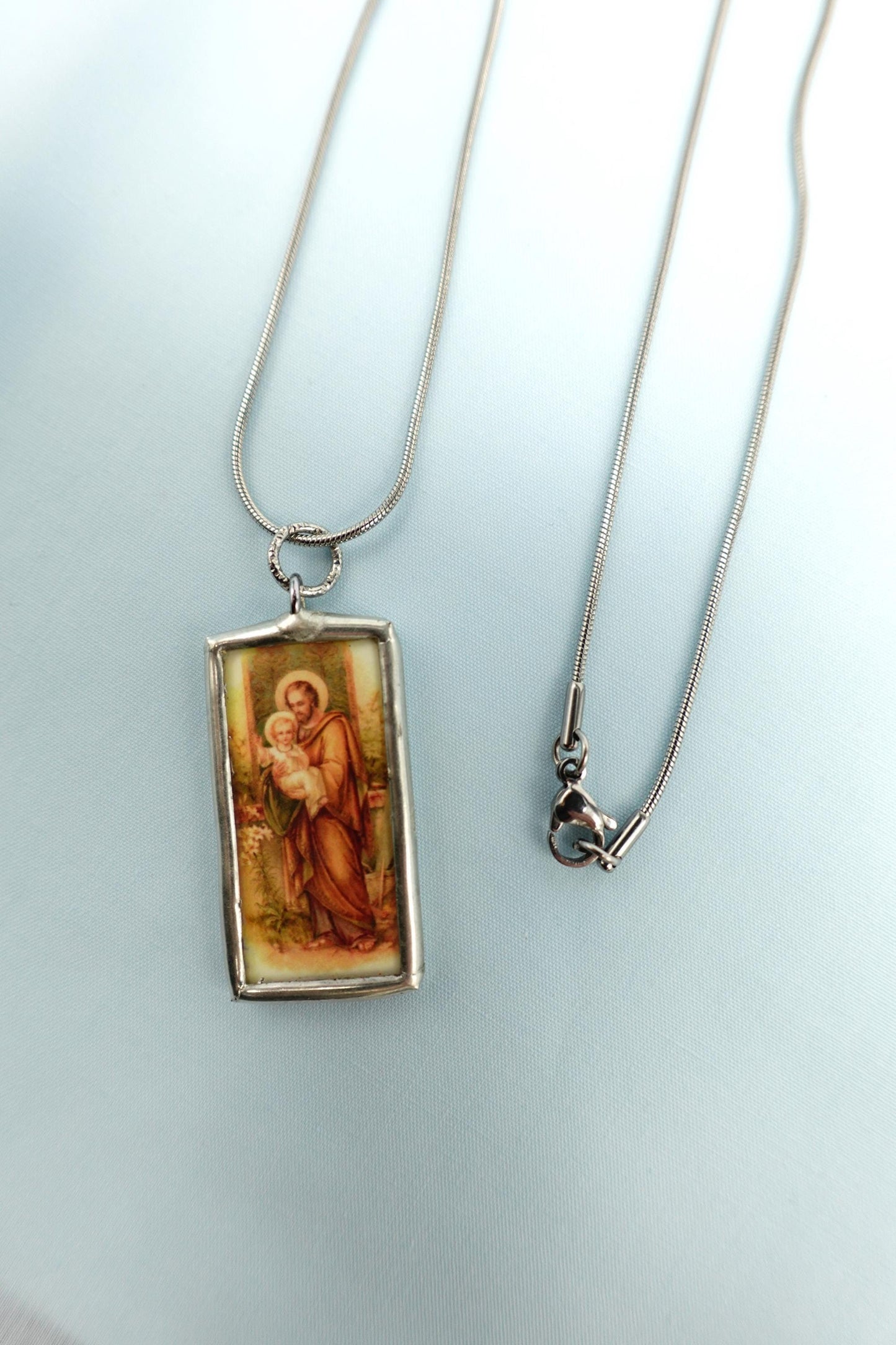 New! Saint Joseph Medal – Handmade Soldered Charm – Catholic Pendant