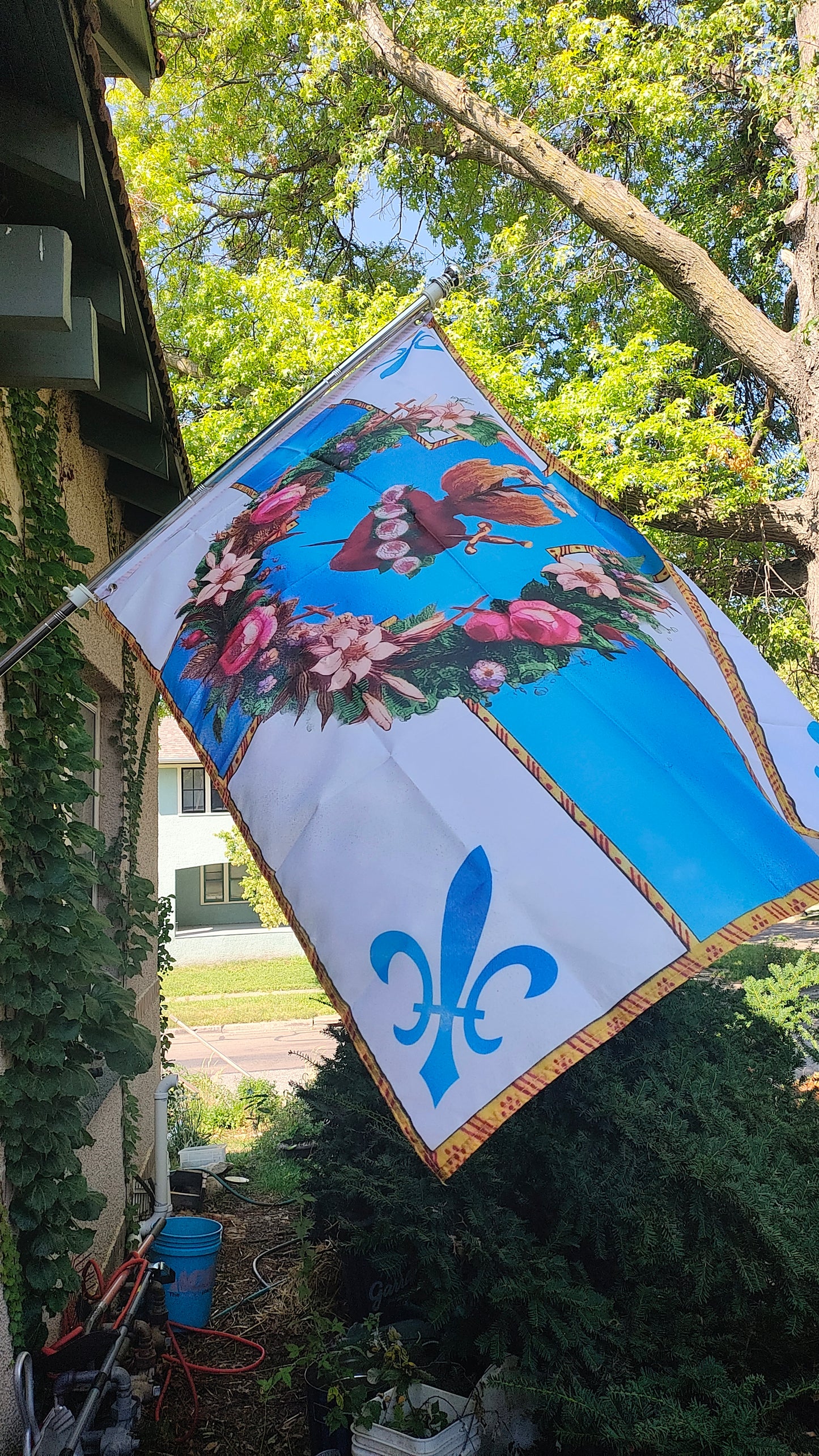 New! Flag of the Immaculate Heart of Mary - Indoor/outdoor Flag - 3x5' & 4x6'
