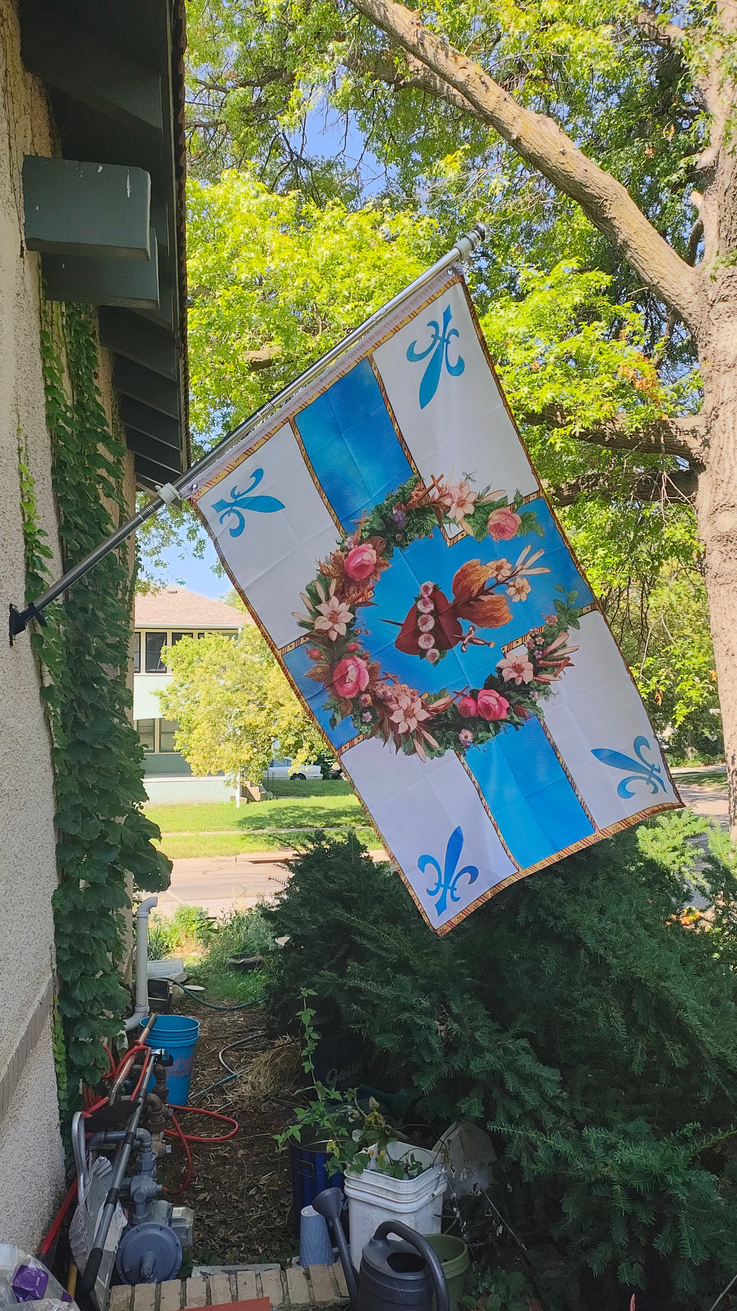 New! Flag of the Immaculate Heart of Mary - Indoor/outdoor Flag - 3x5' & 4x6'