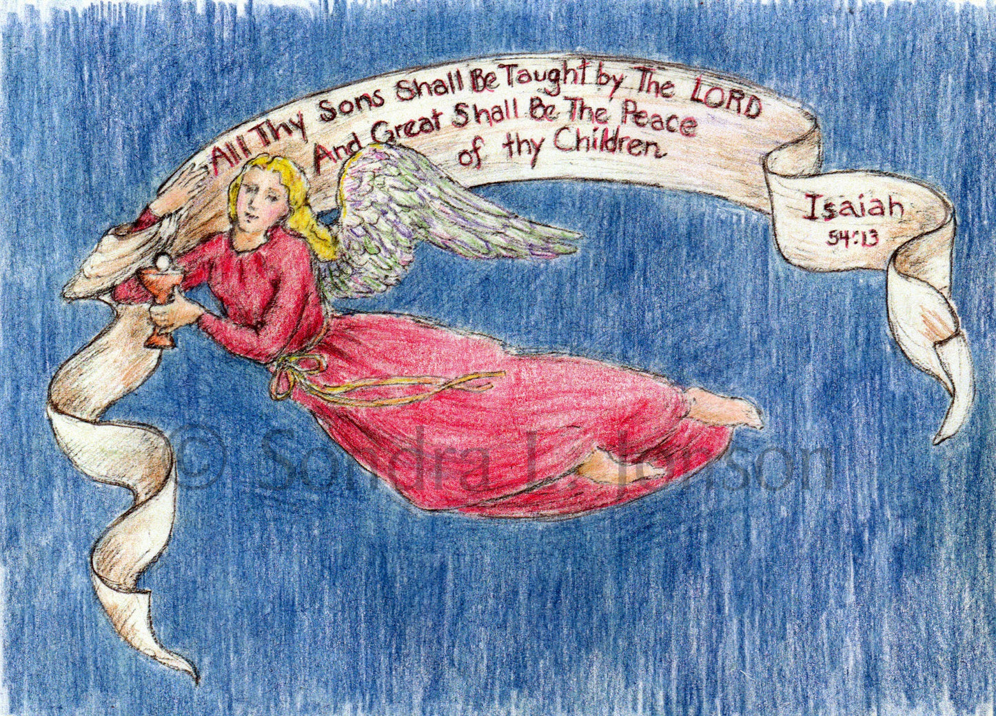 Isaiah 54:13- Sondra Jonson Catholic Art Print