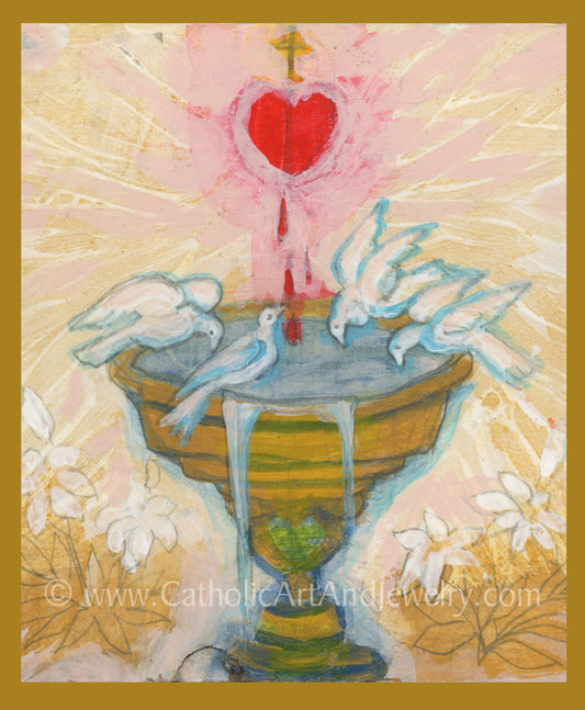 Source of Grace – by Sue Kouma Johnson – 8.5x11" – Catholic Art Print