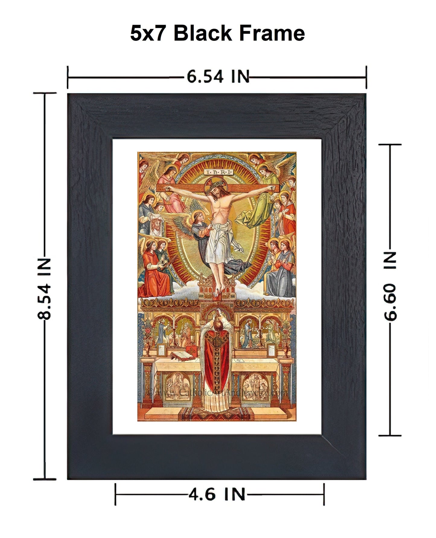 The Holy Mass –4 Sizes – based on a Vintage Holy Card – Catholic Art Print – Archival Quality