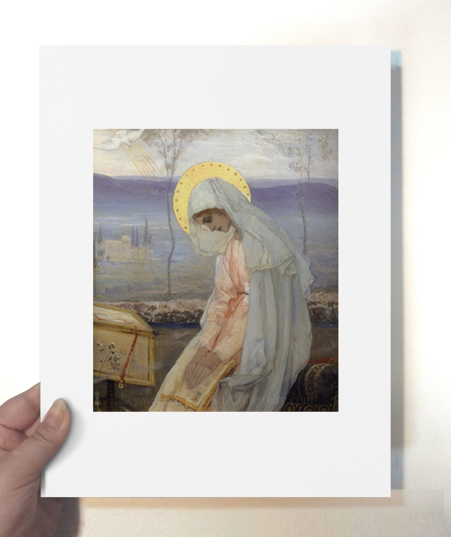 The Annunciation: The Virgin Mary by Mikhail Nesterov – 3 sizes – Vintage Catholic Art Print – Archival Quality