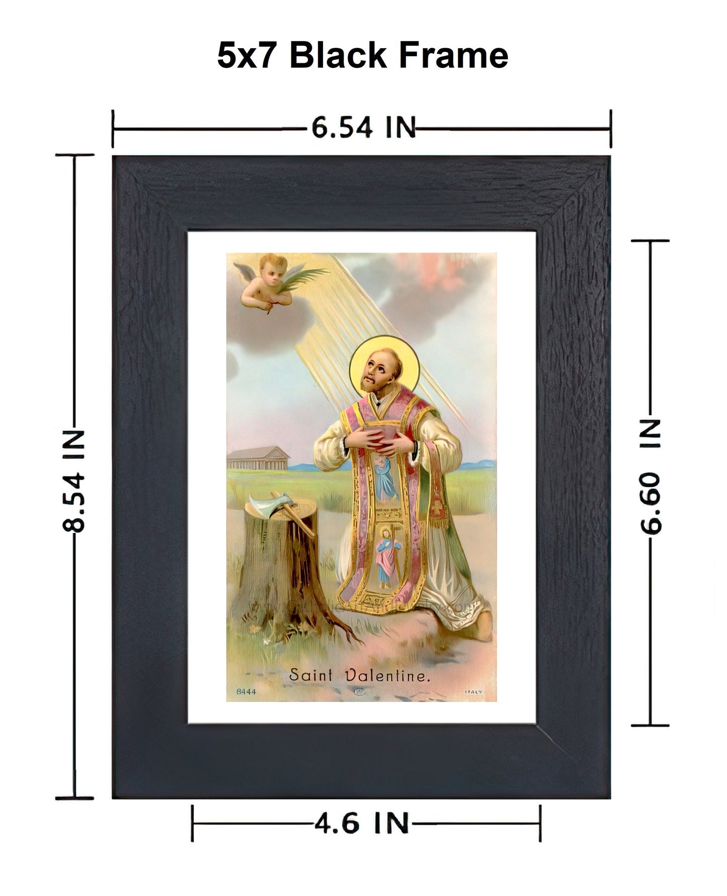 St Valentine – Catholic Valentine – Based on Vintage Italian Holy Card