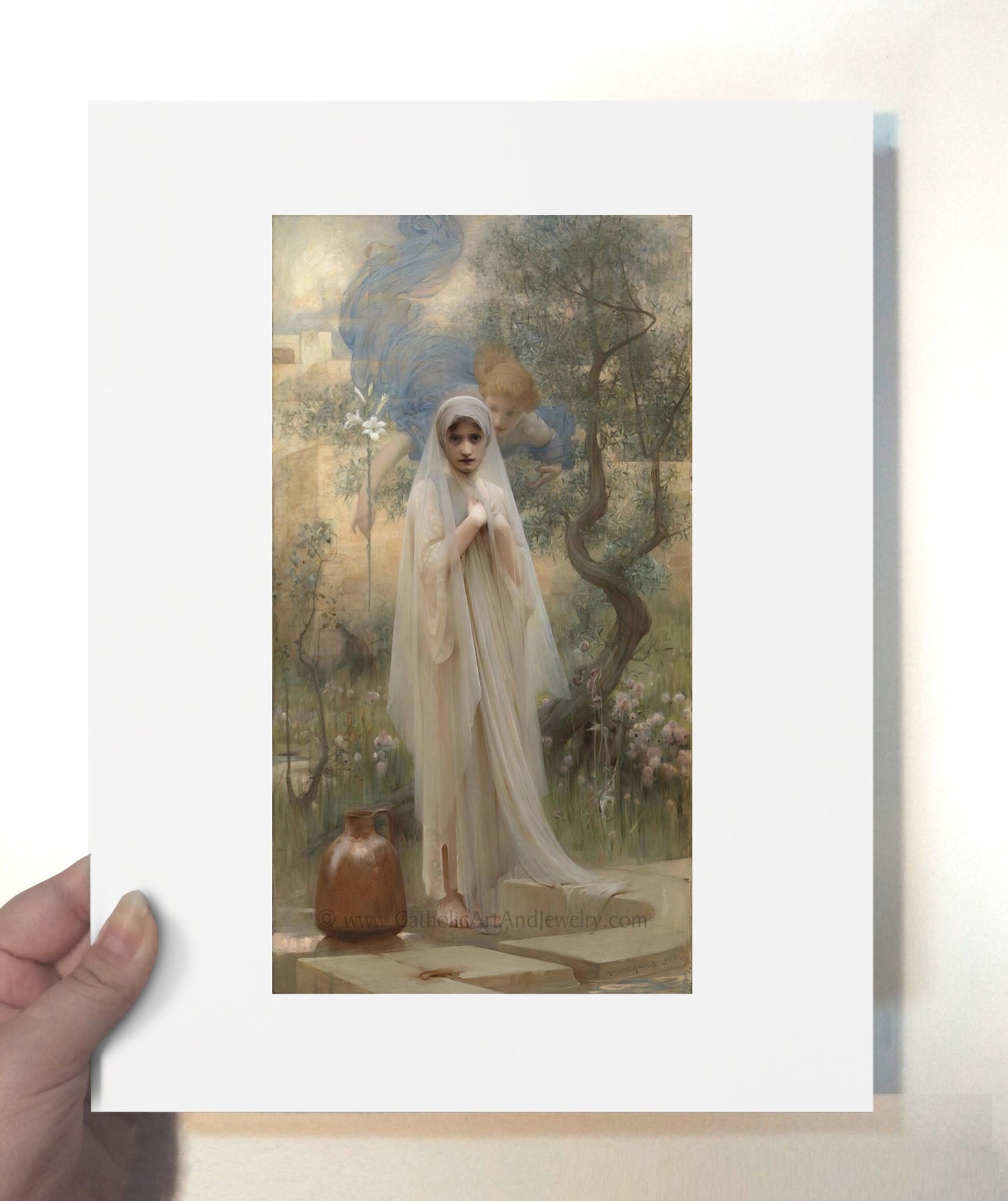 The Annunciation by Arthur Hacker– 3 sizes – Vintage Catholic Art Print – Archival Quality