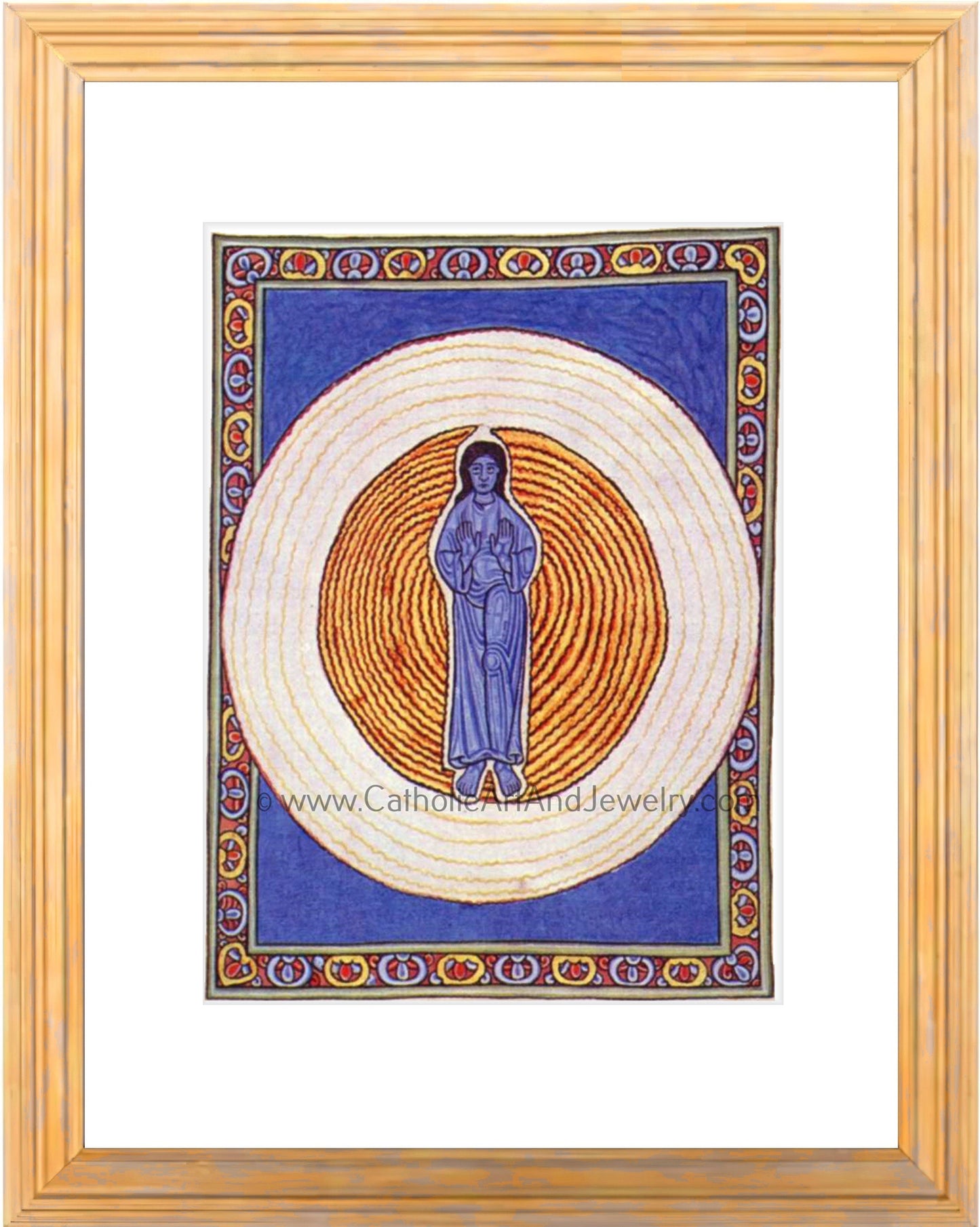 Hildegard of Bingen's Art: The True Trinity in True Unity – 3 sizes – circa 1150 A.D. – Medieval Catholic Art Print – Archival Quality
